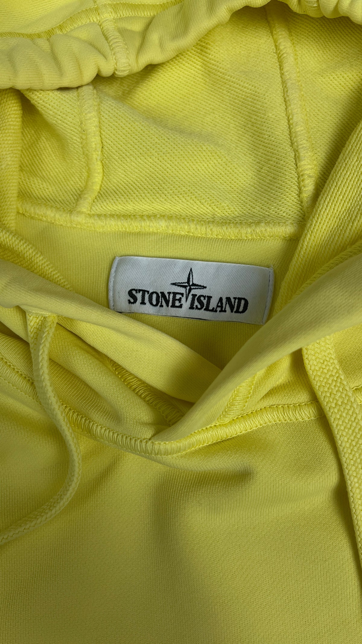 Sweat-shirt Hoodie Stone Island Cotton Fleece, Jaune, Taille M — photographie complémentaire 4