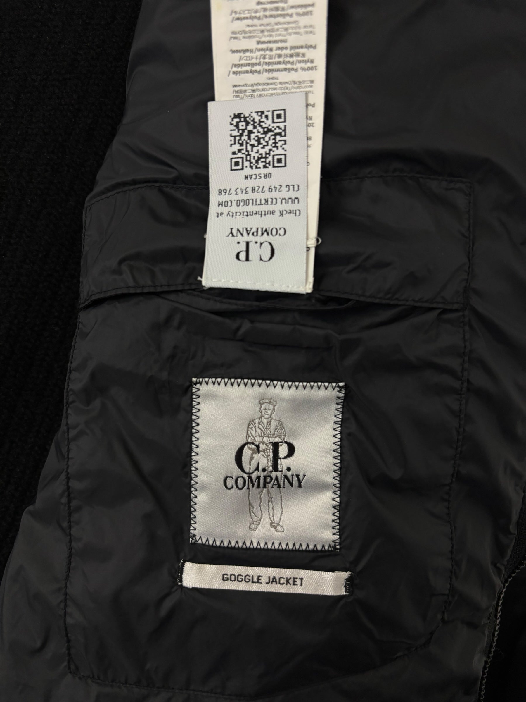 CARDIGAN C.P COMPANY D.D. SHELL GOGGLE JACKET - NOIR - TAILLE 48