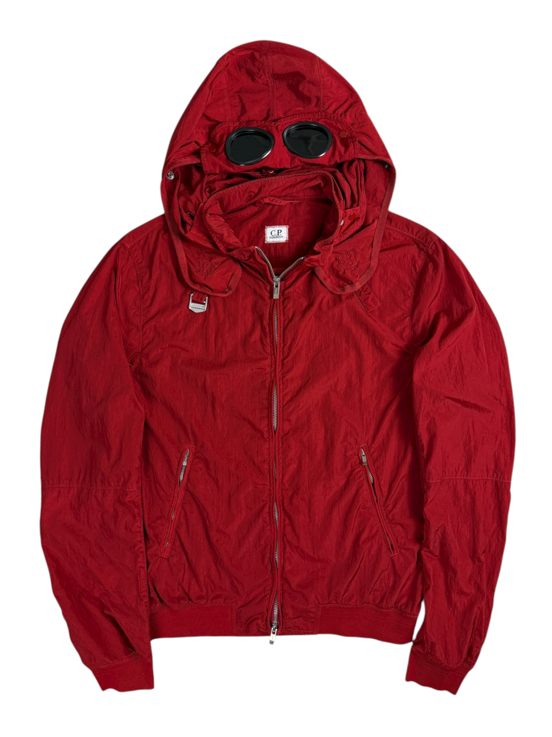 VESTE VINTAGE C.P COMPANY GOGGLE JACKET - ROUGE - TAILLE 50