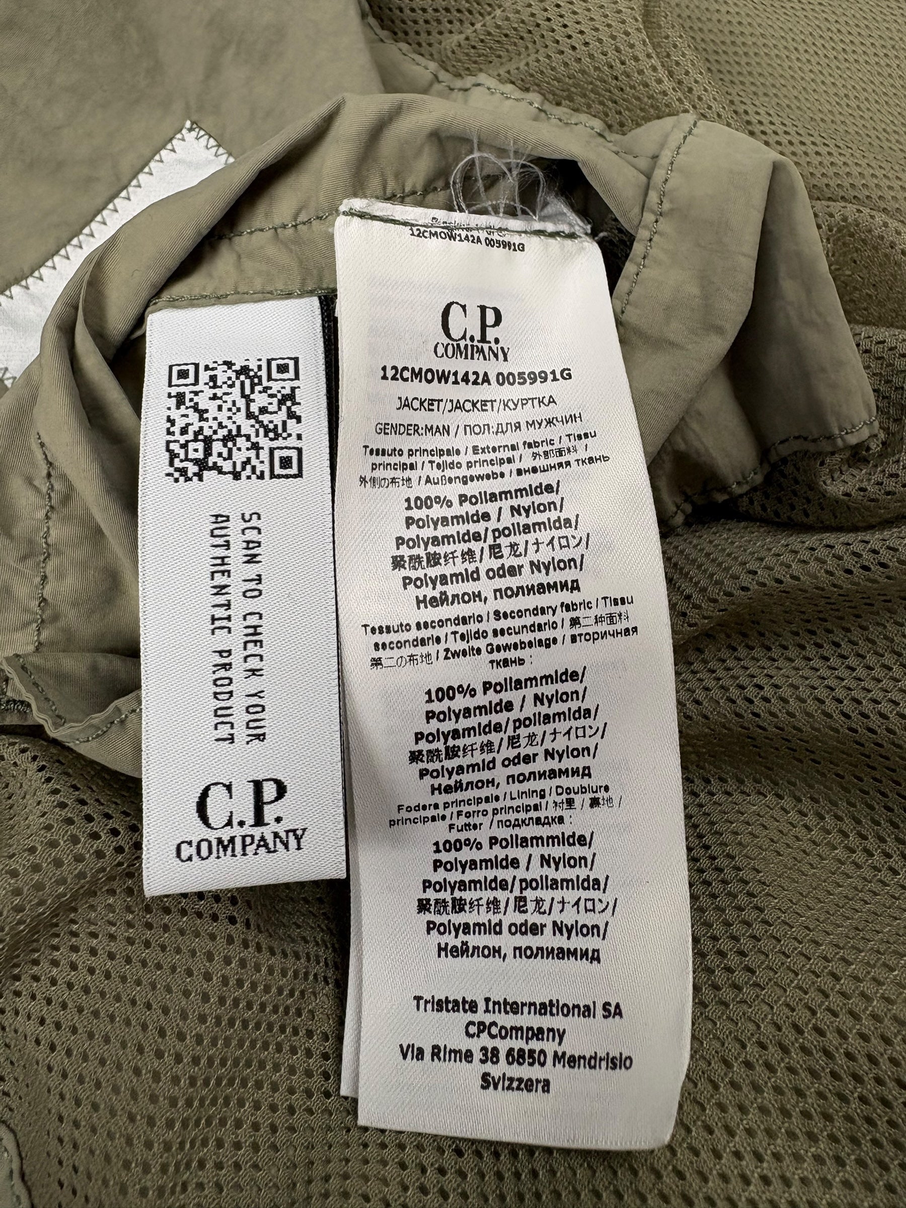 VESTE C.P COMPANY FLATT NYLON GARMENT DYEING - KAKI - TAILLE 48