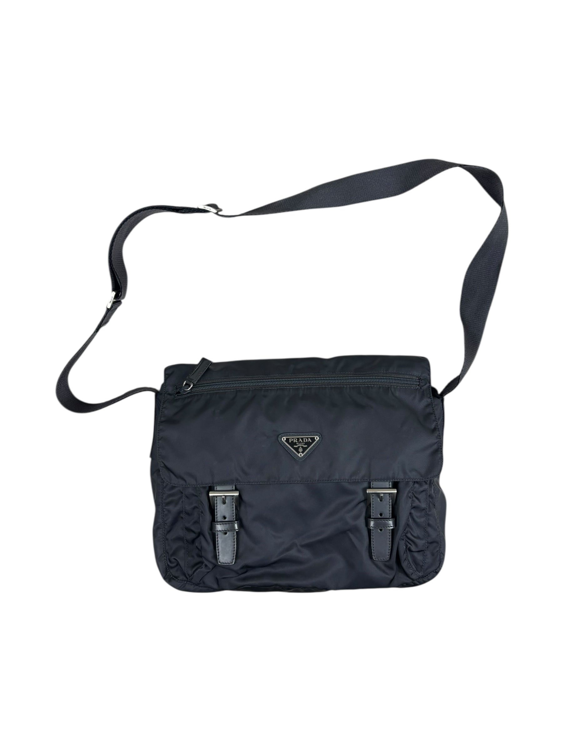 SACOCHE PRADA MESSENGER NYLON - GRIS - TAILLE UNI