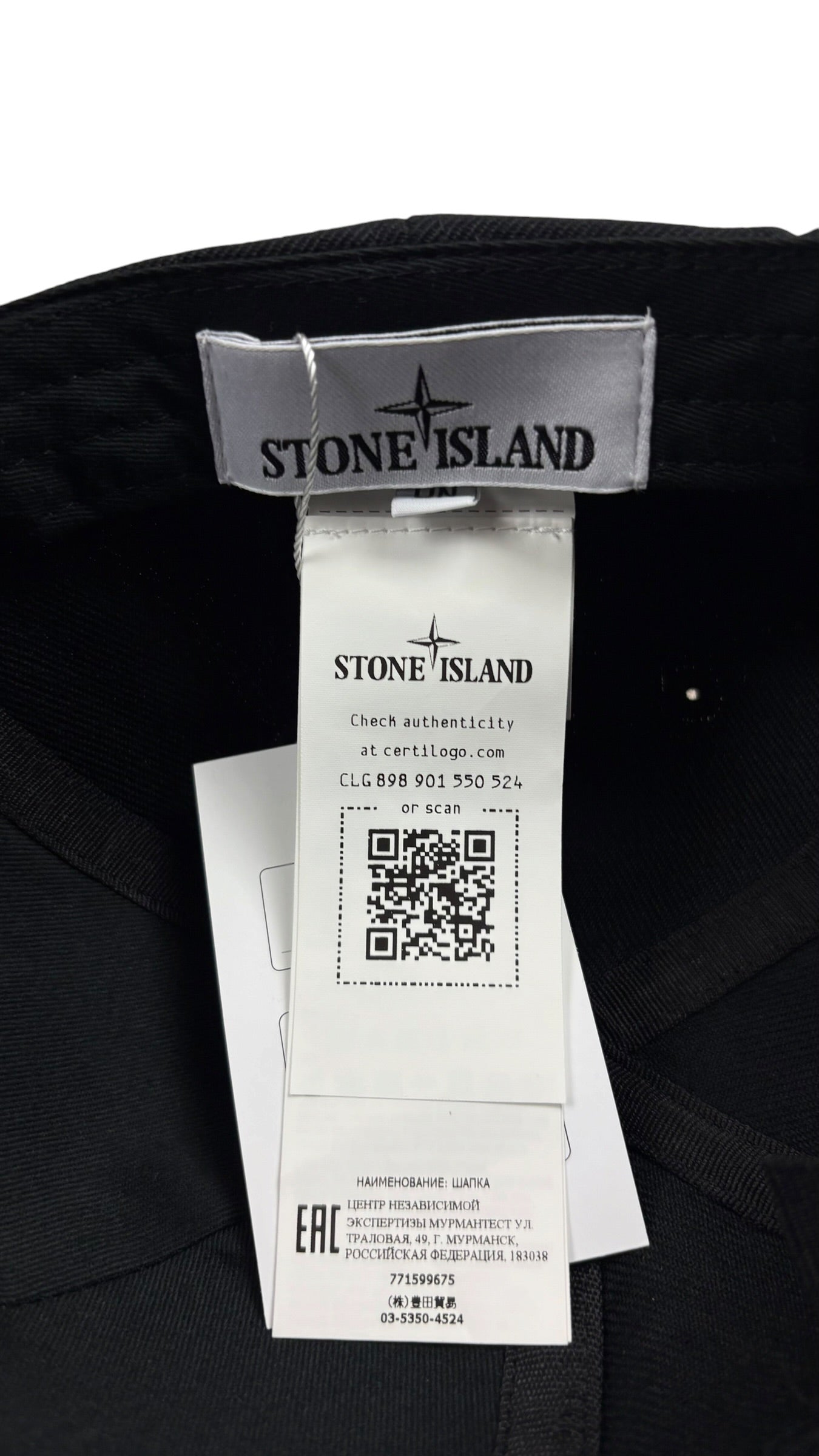 Casquette Stone Island - Noir - Taille UNI