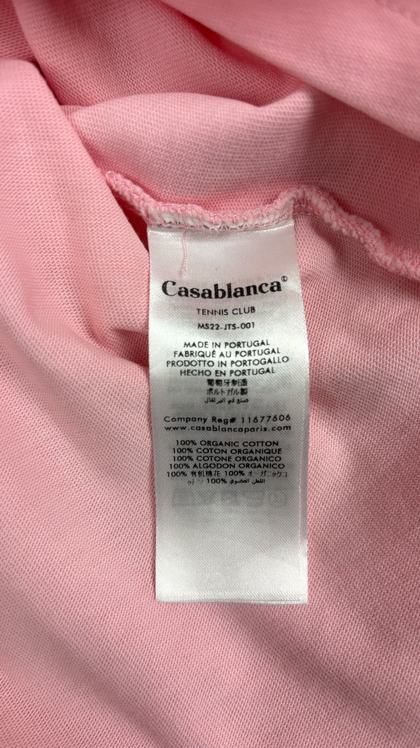 TEE-SHIRT CASABLANCA - ROSE - TAILLE M