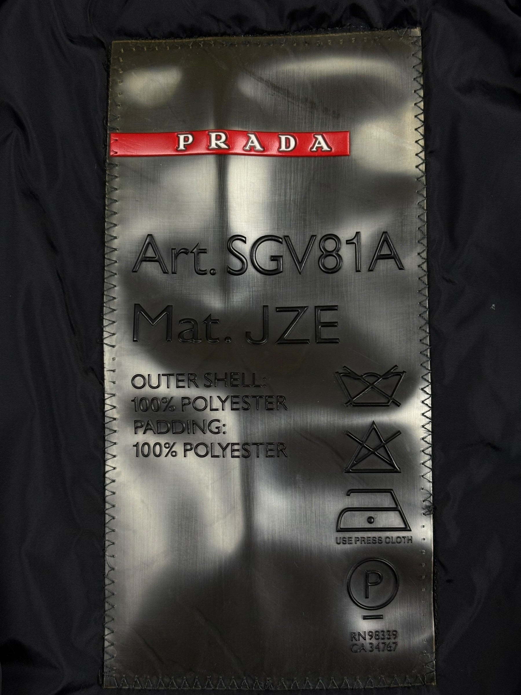 GILET PRADA GORE TEX - NOIR - TAILLE 52