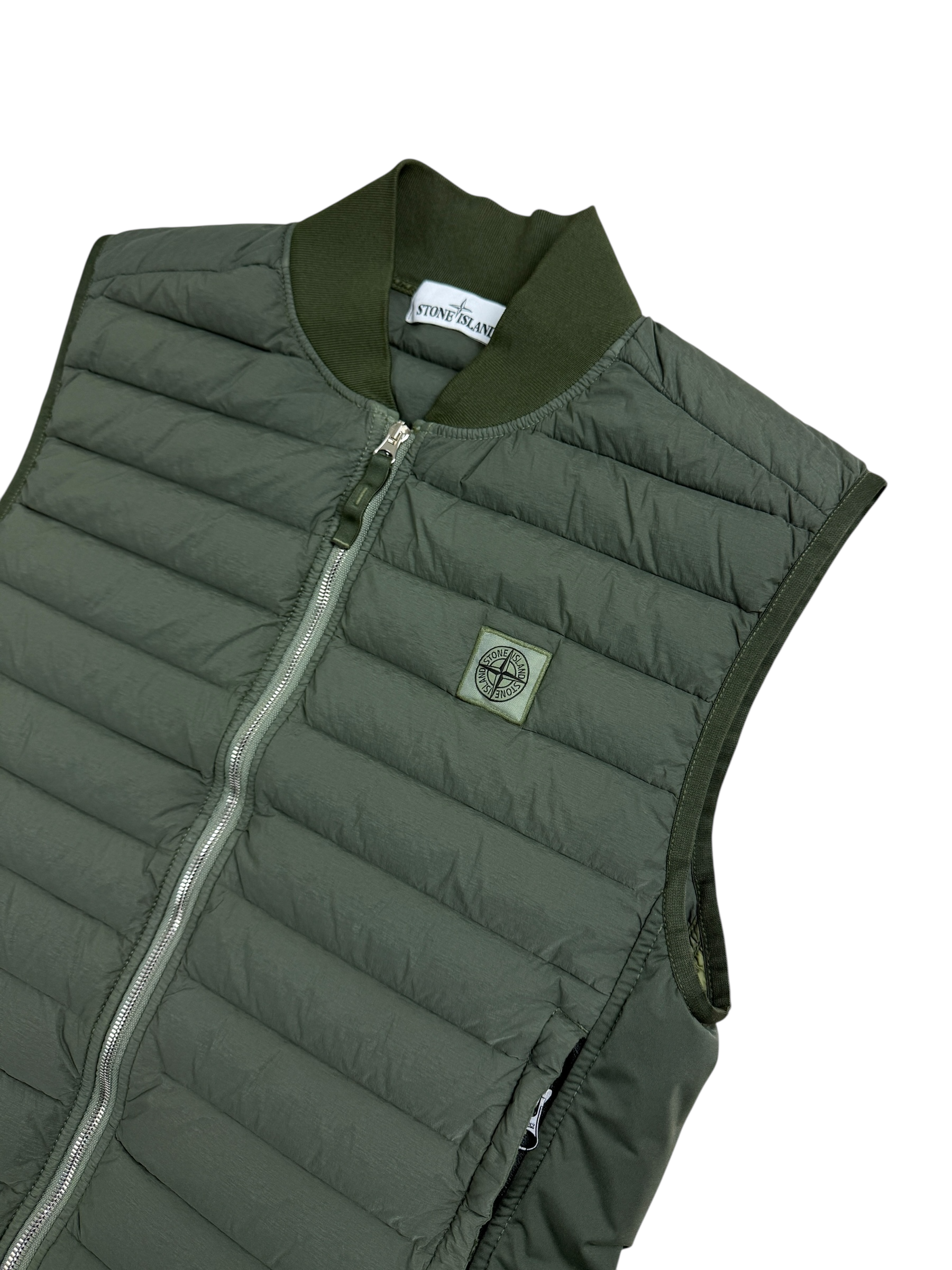 GILET STONE ISLAND LOOM WOVEN DOWN CHAMBERS STRETCH NYLON-TC - KAKI - TAILLE M