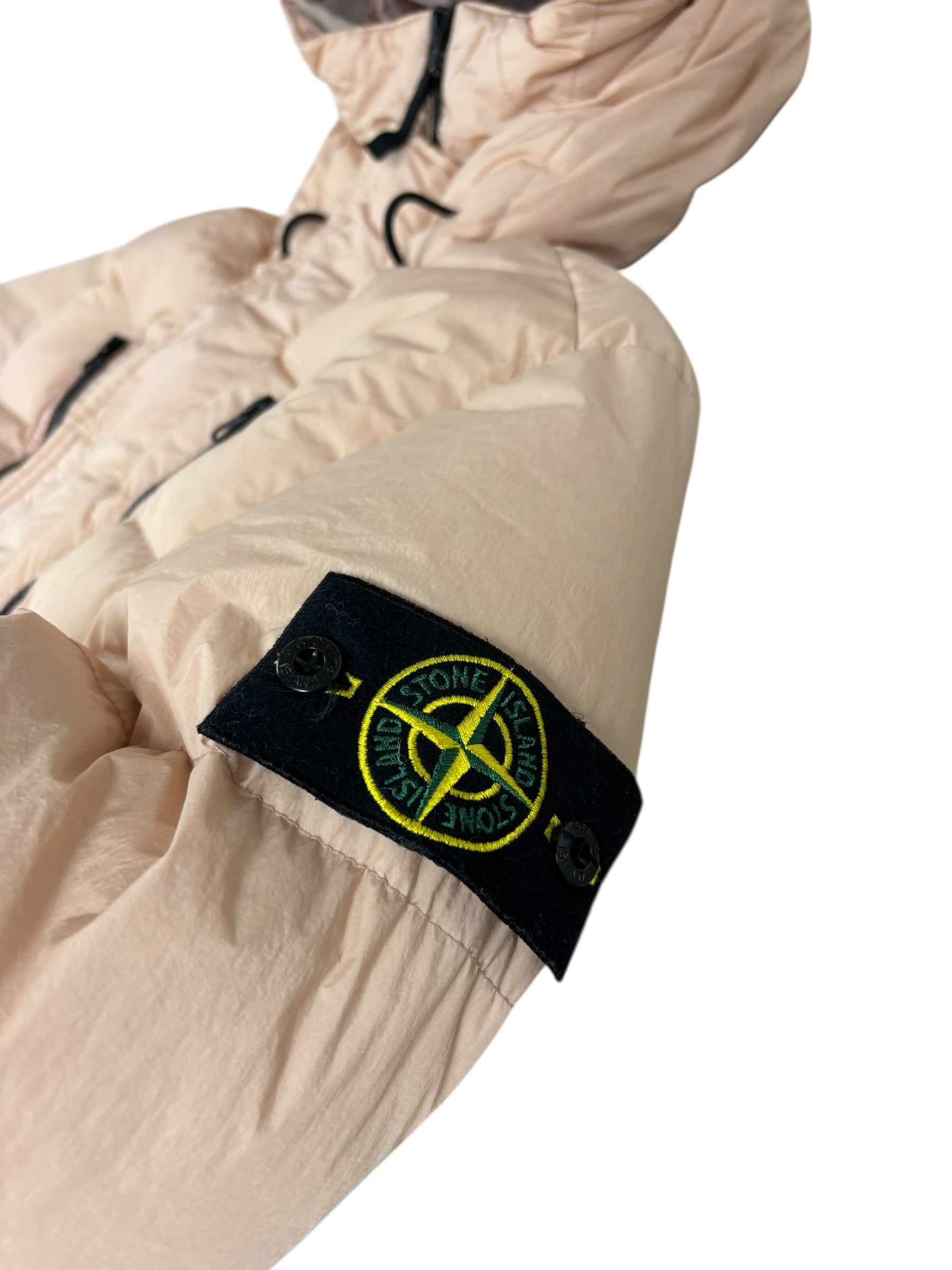 DOUDOUNE STONE ISLAND GARMENT DYED CRINKLE REPS NY DOWN - ROSE - TAILLE S