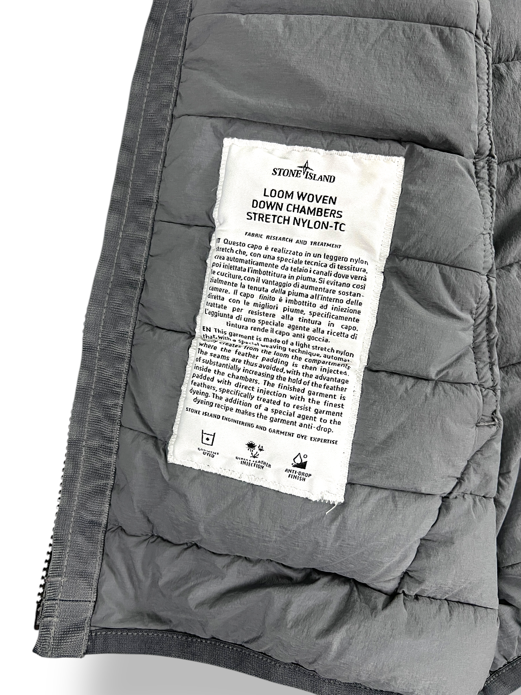 GILET STONE ISLAND LOOM WOVEN DOWN CHAMBERS STRETCH NYLON-TC