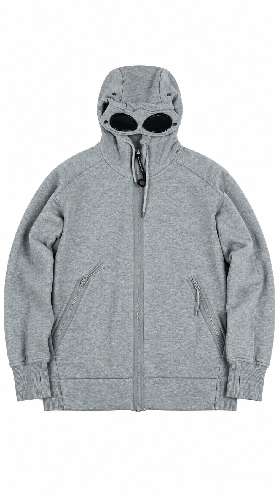 Sweat-shirt Hoodie Zippé C.P Company Goggle, Gris, Taille M — photographie principale