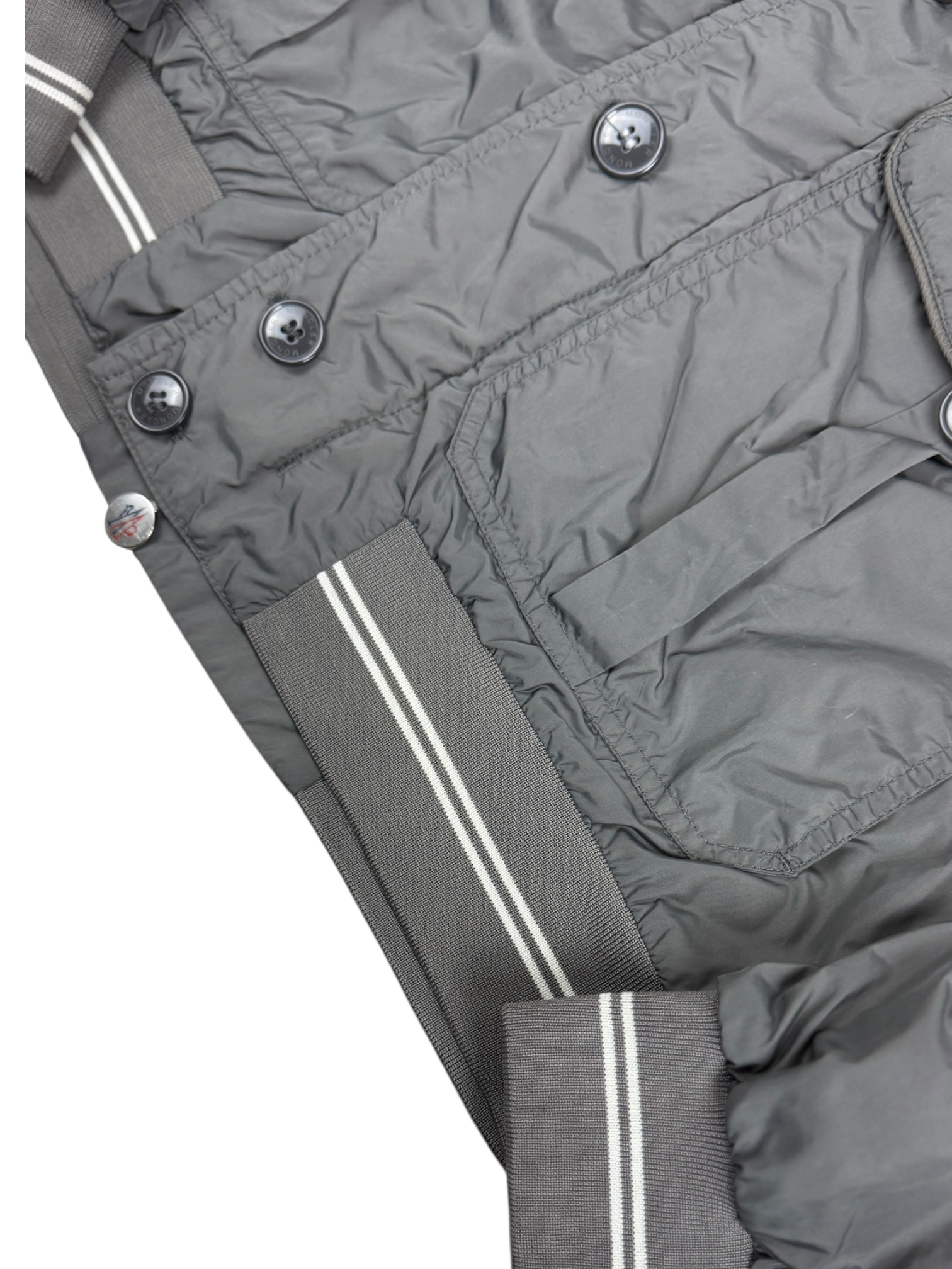 VESTE MONCLER DELONIX - GRIS - TAILLE 4