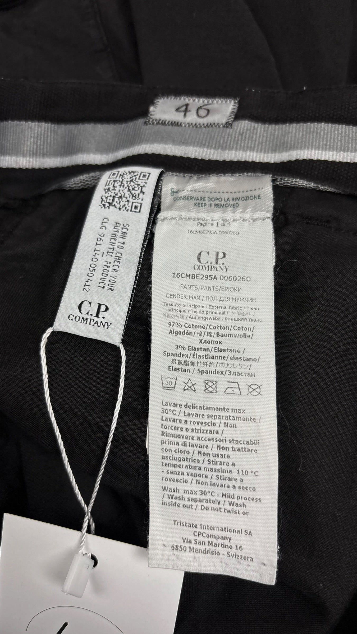 Short cargo C.P Company - Noir - Taille 46