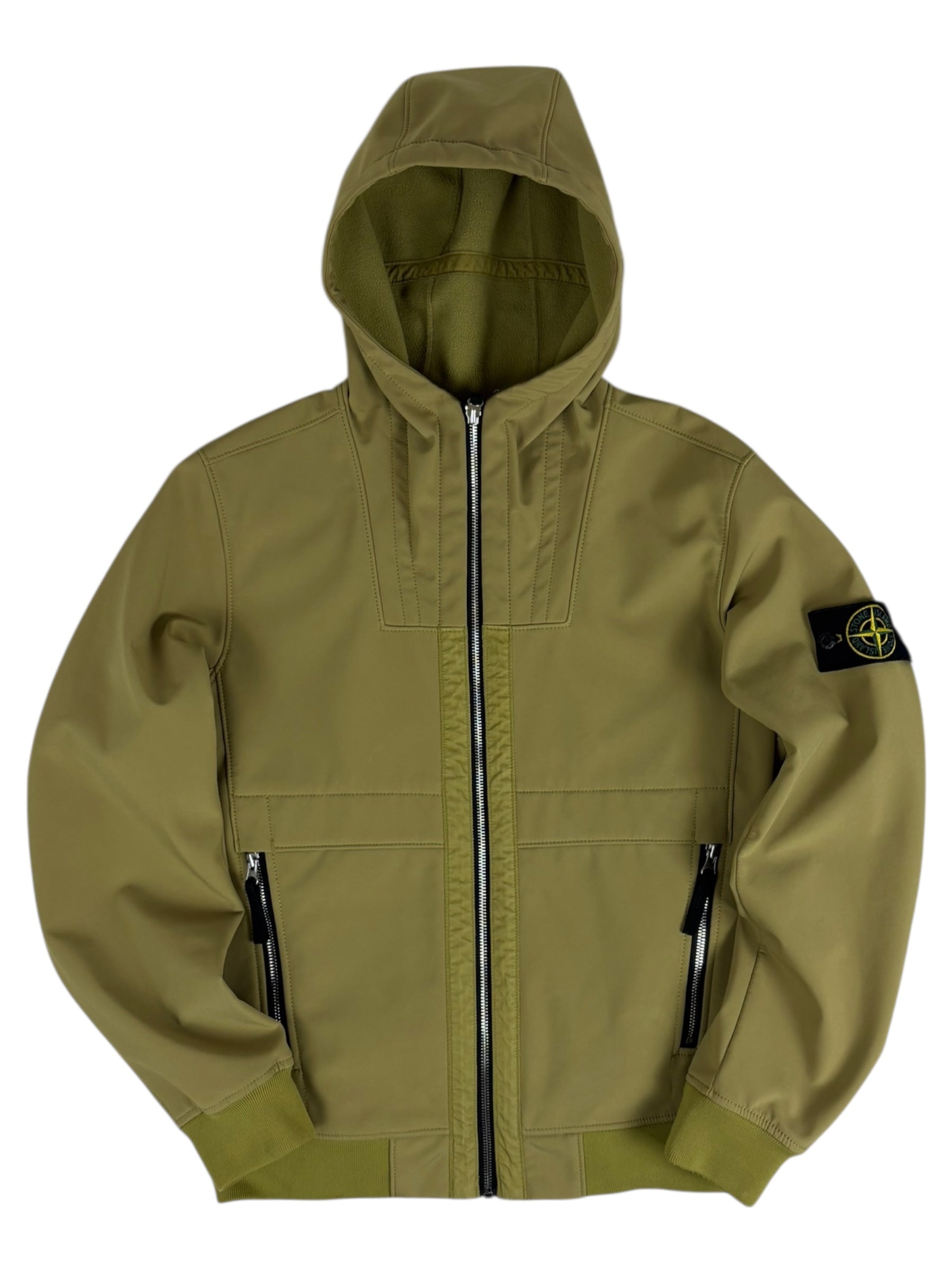 VESTE STONE ISLAND SOFT SHELL-R - JAUNE- TAILLE S