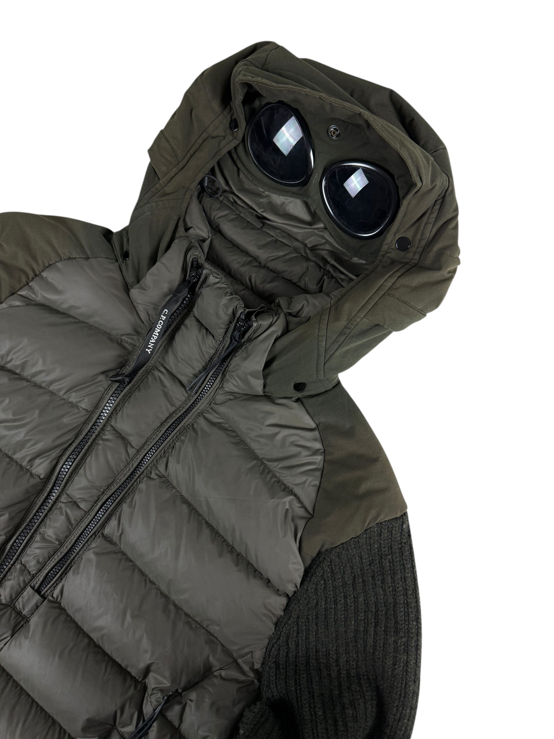 VESTE C.P COMPANY GOGLE DOWN JACKET - KAKI - TAILLE M