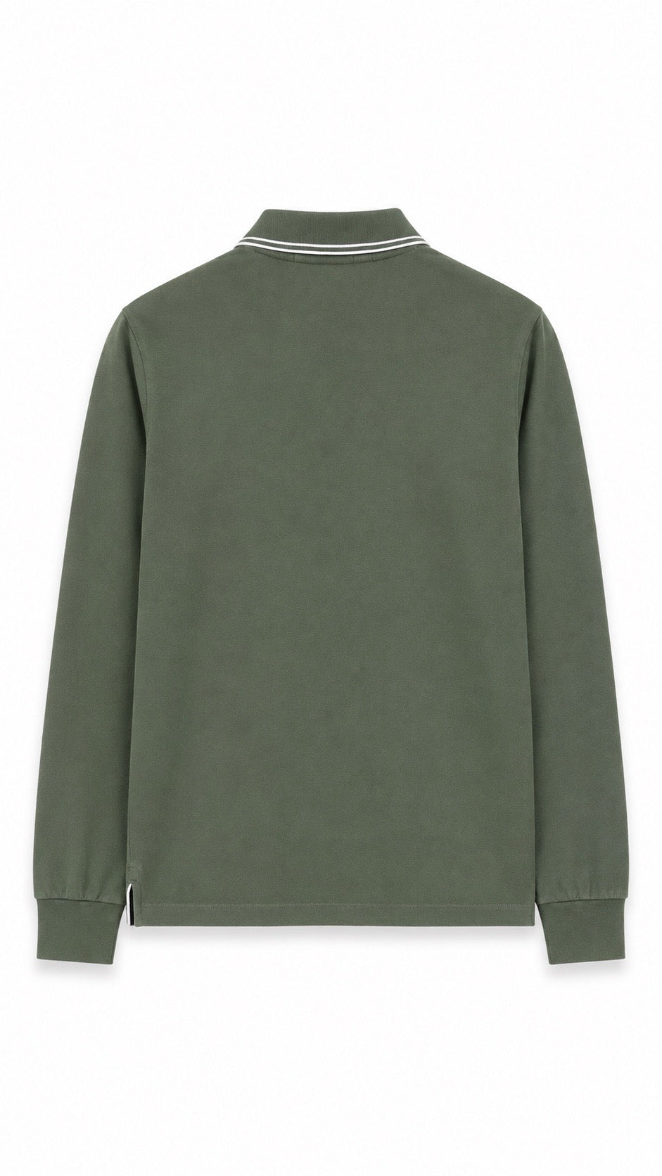 Polo manches longues Stone Island vert kaki clair taille S - vue de dos