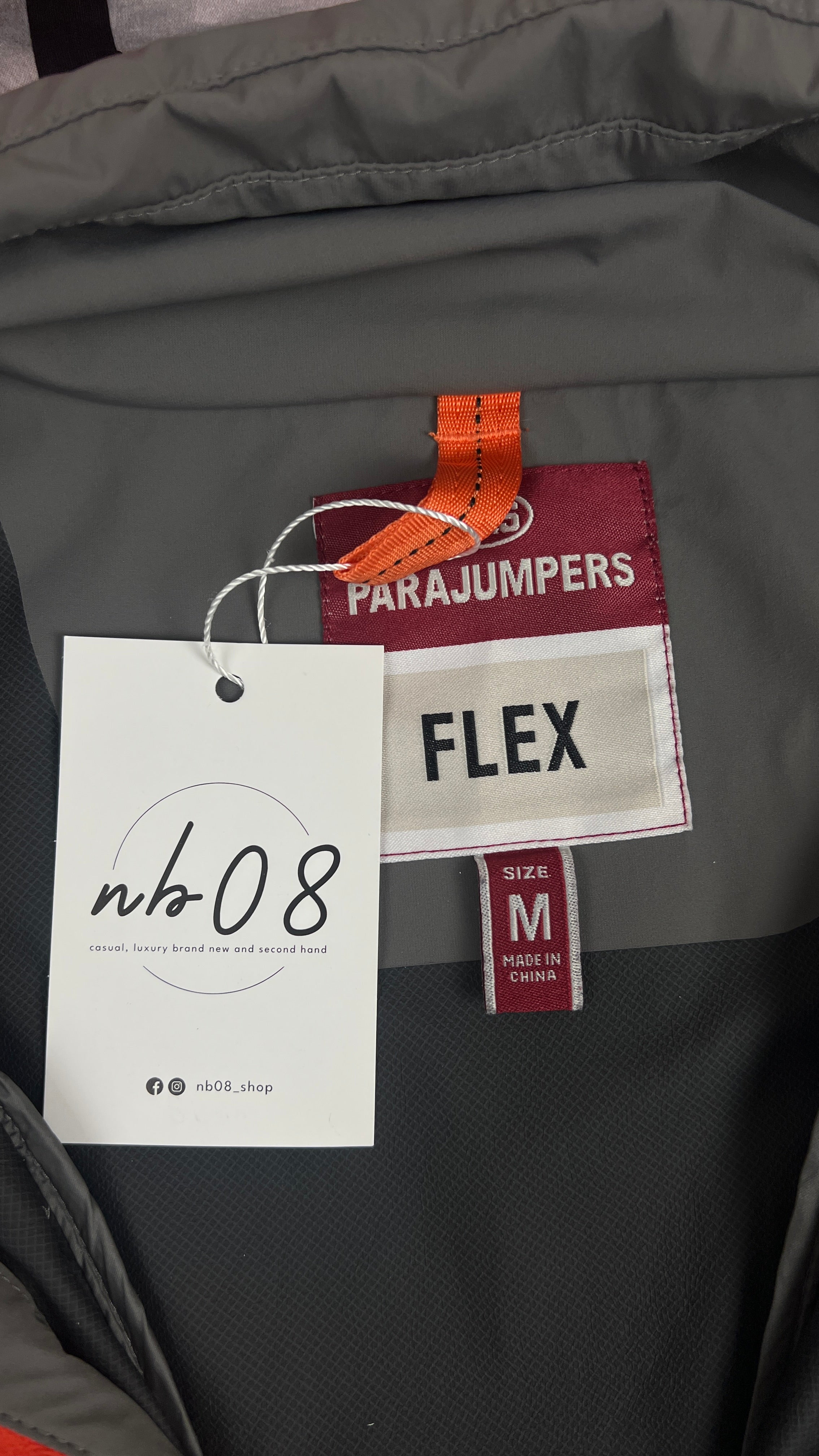 Veste Parajumpers FLEX gris taille M - logo et étiquette
