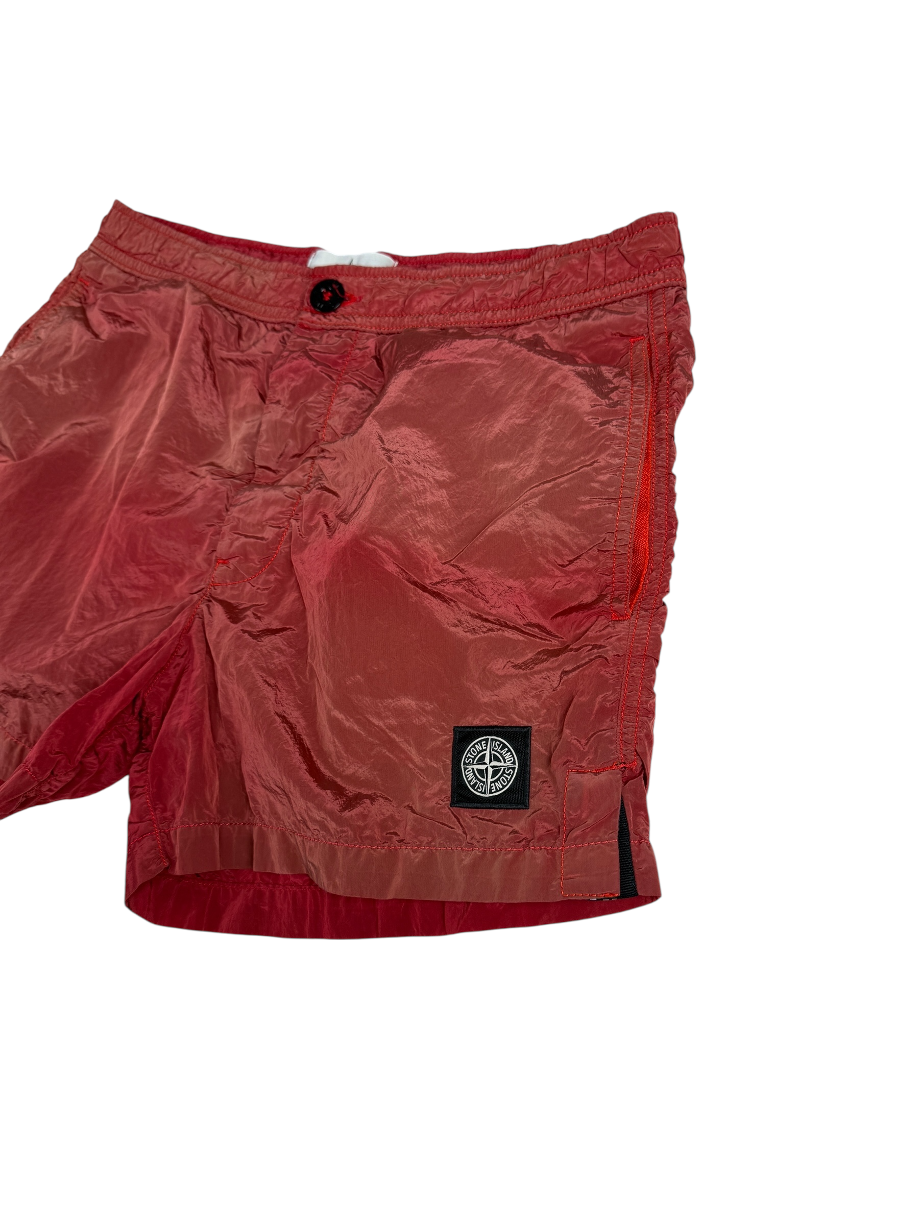 SHORT DE BAIN STONE ISLAND NYLON MÉTAL - ROUGE - TAILLE S