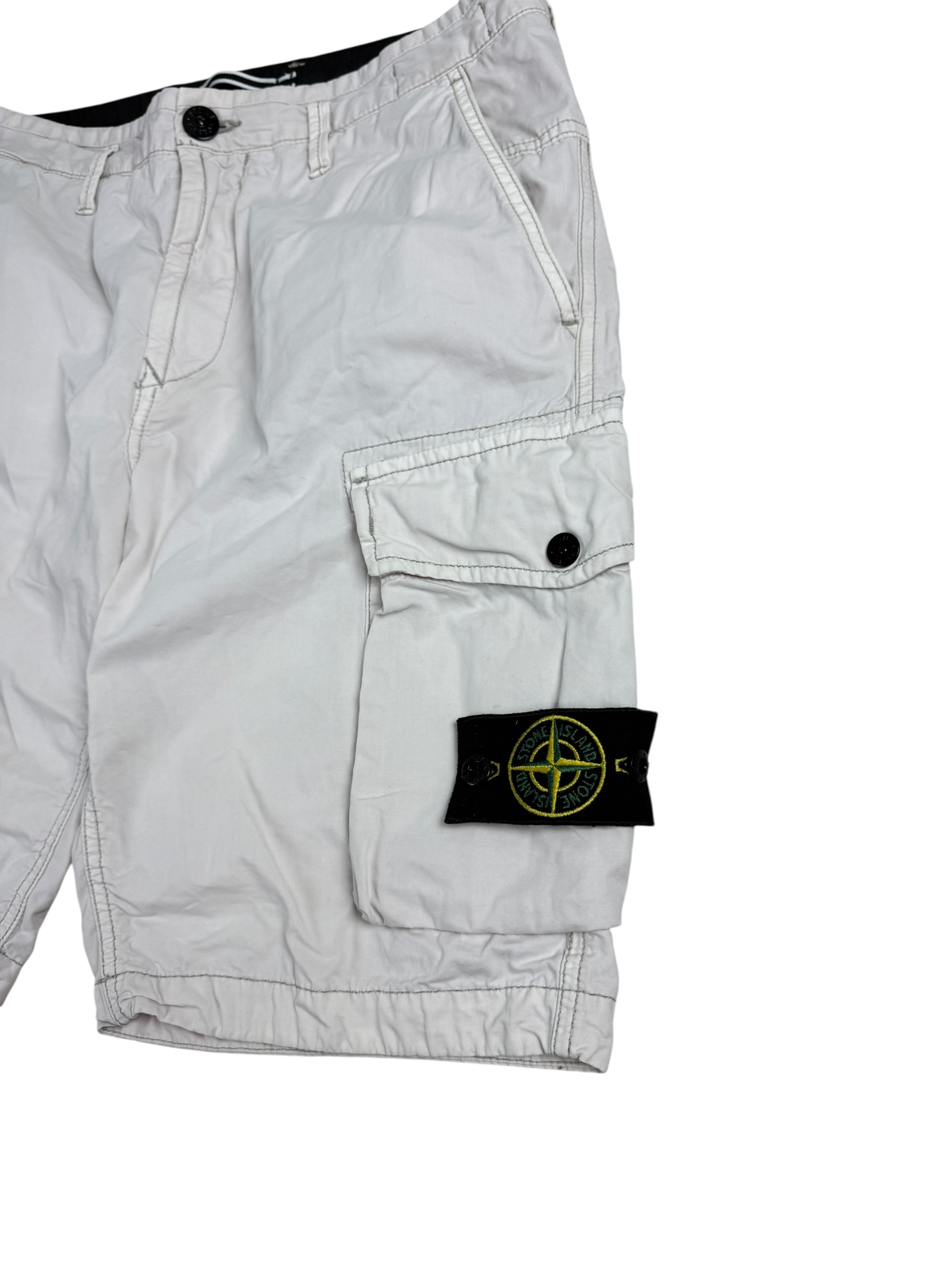 SHORT CARGO STONE ISLAND - CRÈME - W31