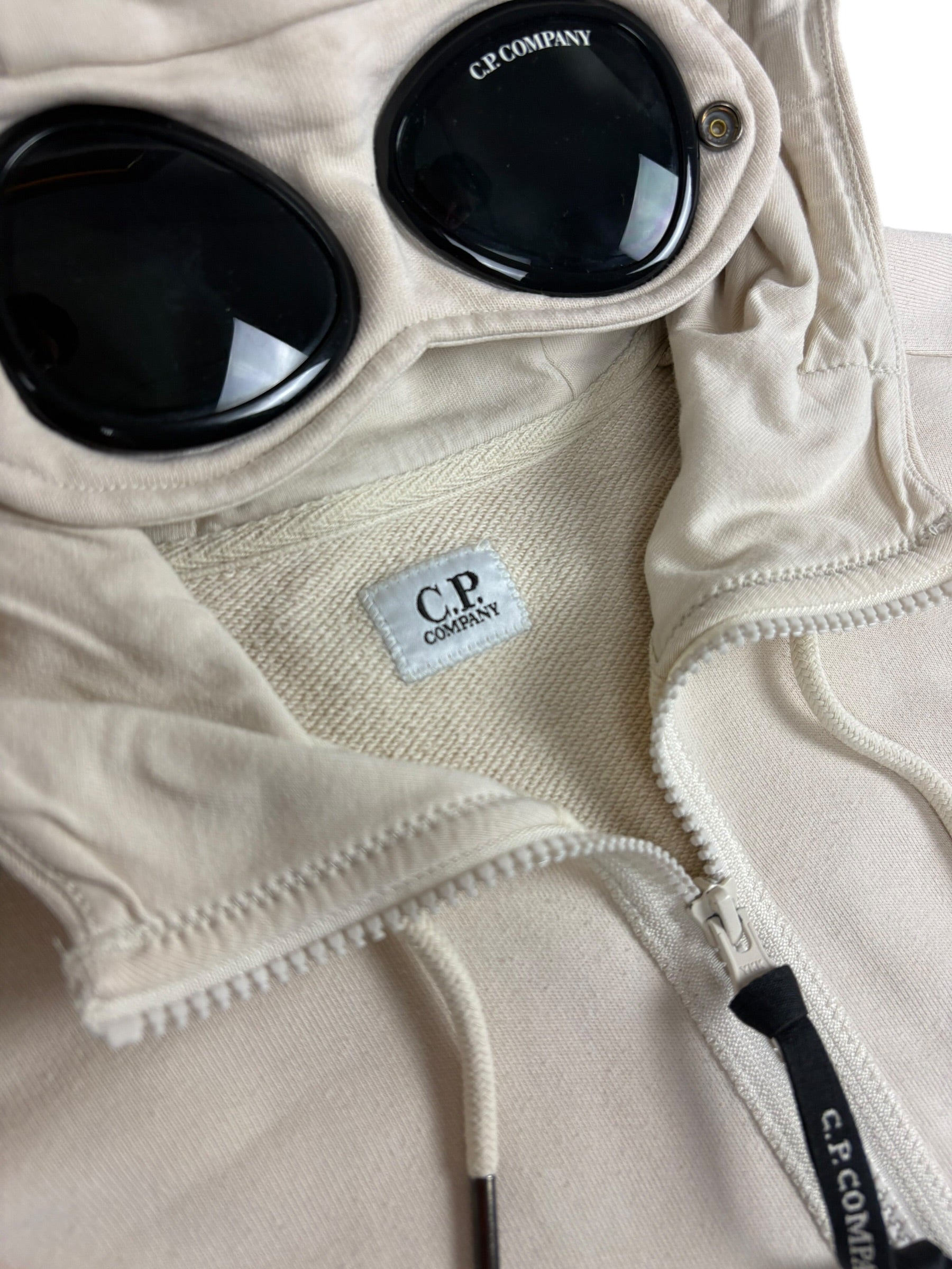 GILET C.P COMPANY GOGGLE JACKET - CRÈME - TAILLE S