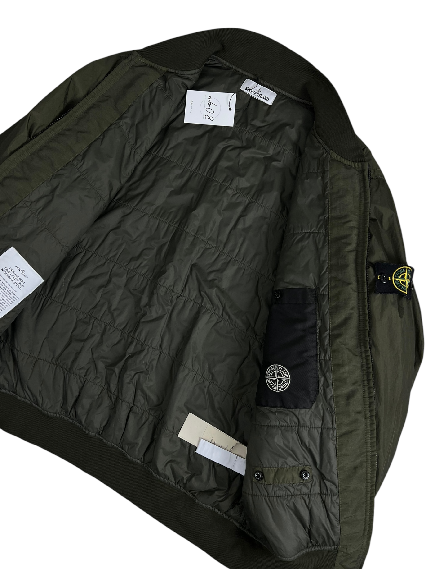 VESTE STONE ISLAND GARMENT DYED CRINKLE REPS R-NY WITH PRIMALOFT-TC