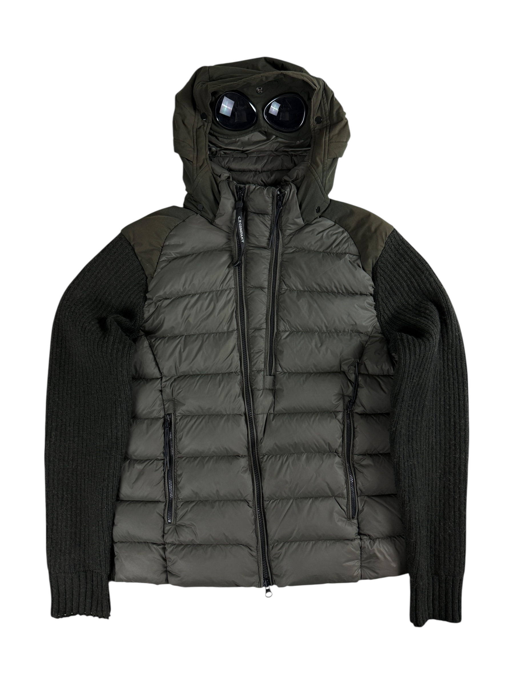 VESTE C.P COMPANY GOGLE DOWN JACKET - KAKI - TAILLE M