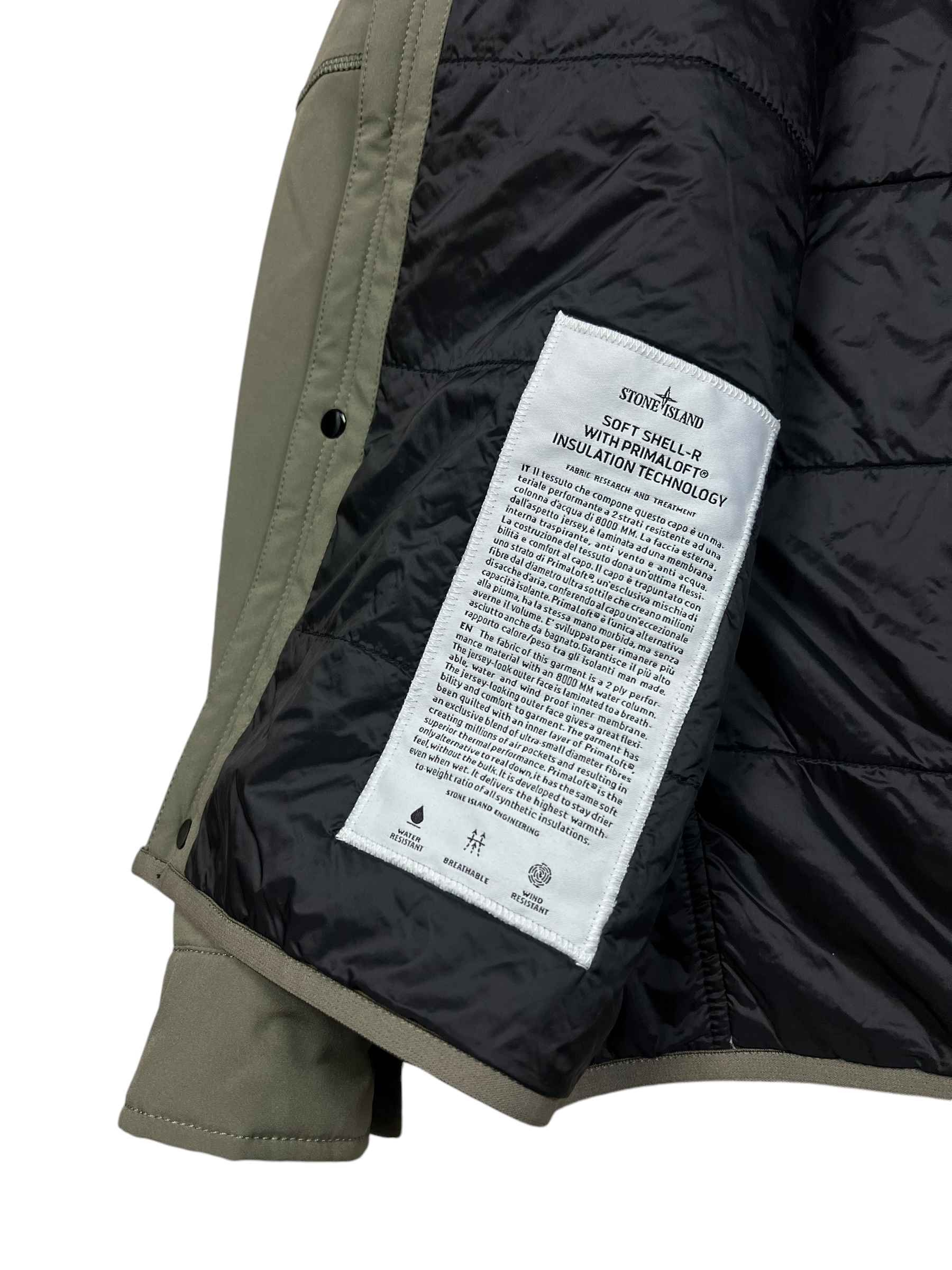 VESTE STONE ISLAND SOFT SHELL-R WITH PRIMALOFT INSULATION TECHNOLOGY