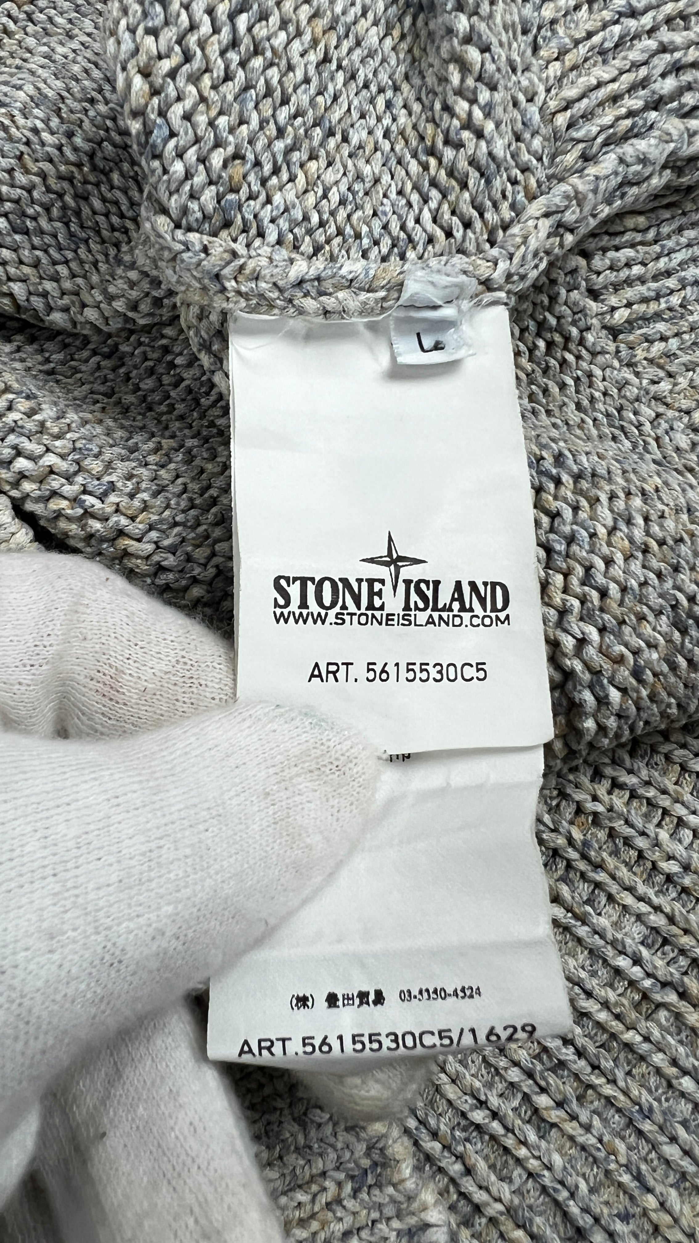 Pull Stone Island - Gris Chiné - Taille L