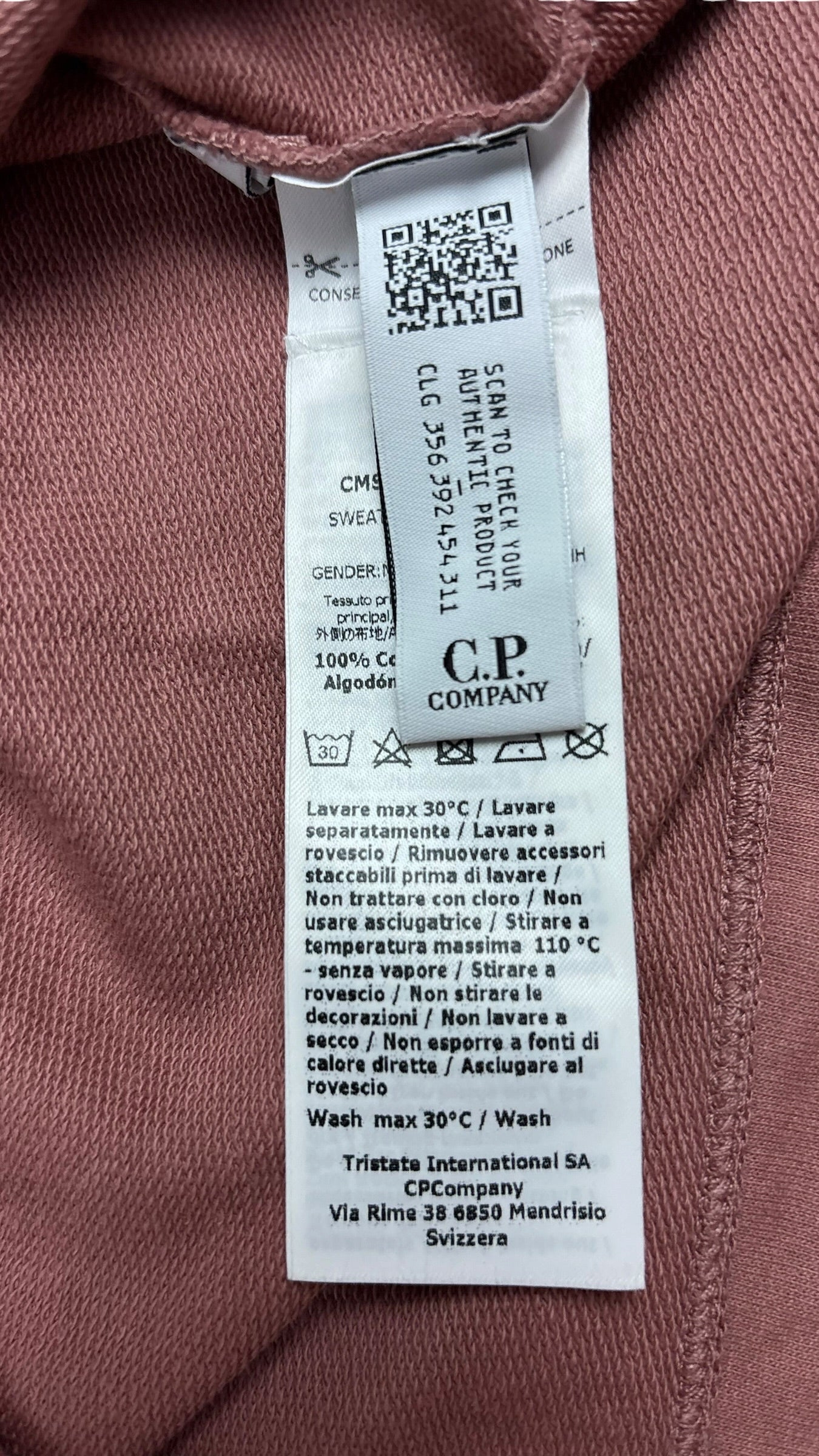 Hoodie C.P Company Light Fleece - Rose - Taille S
