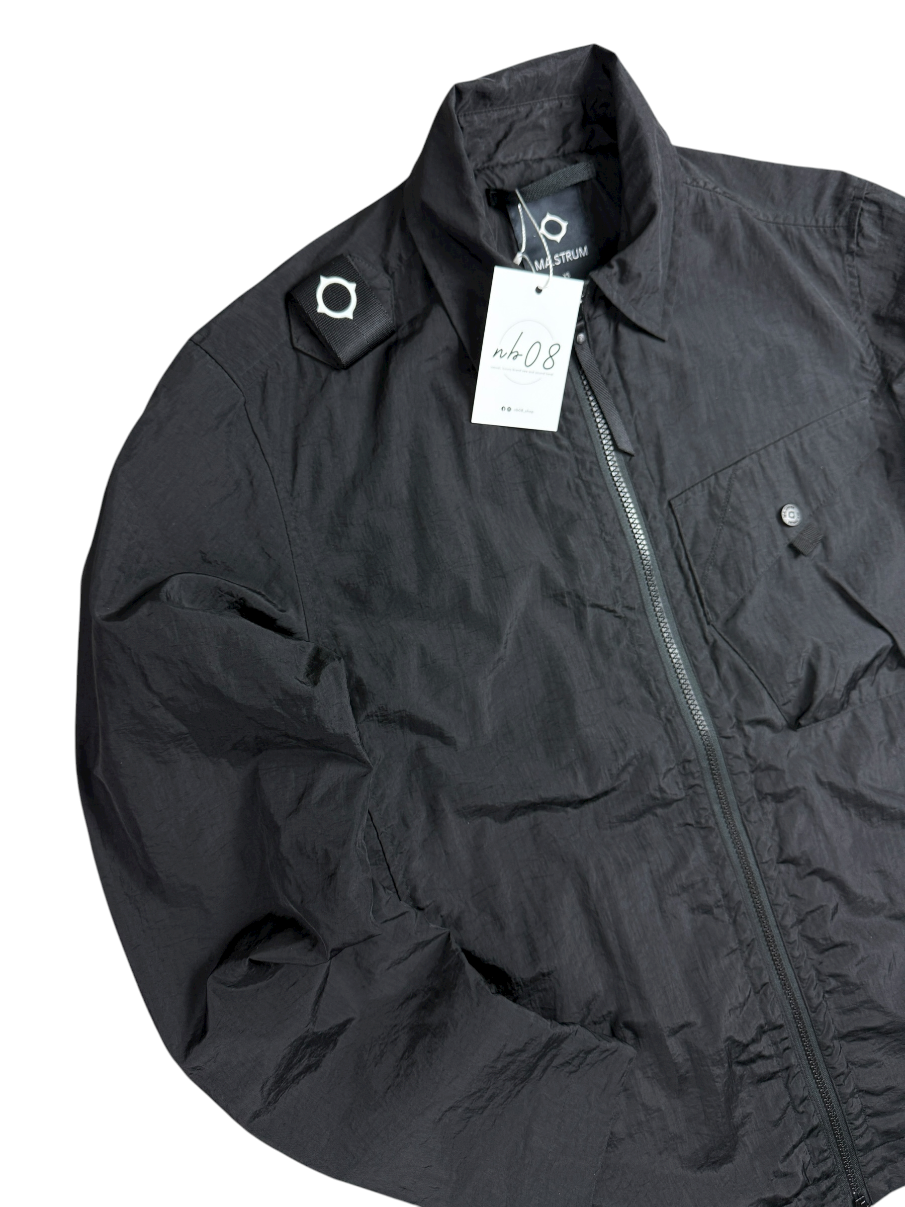 SURCHEMISE MA.STRUM CRINKLED NYLON TAFFETA  - NOIR - TAILLE XS