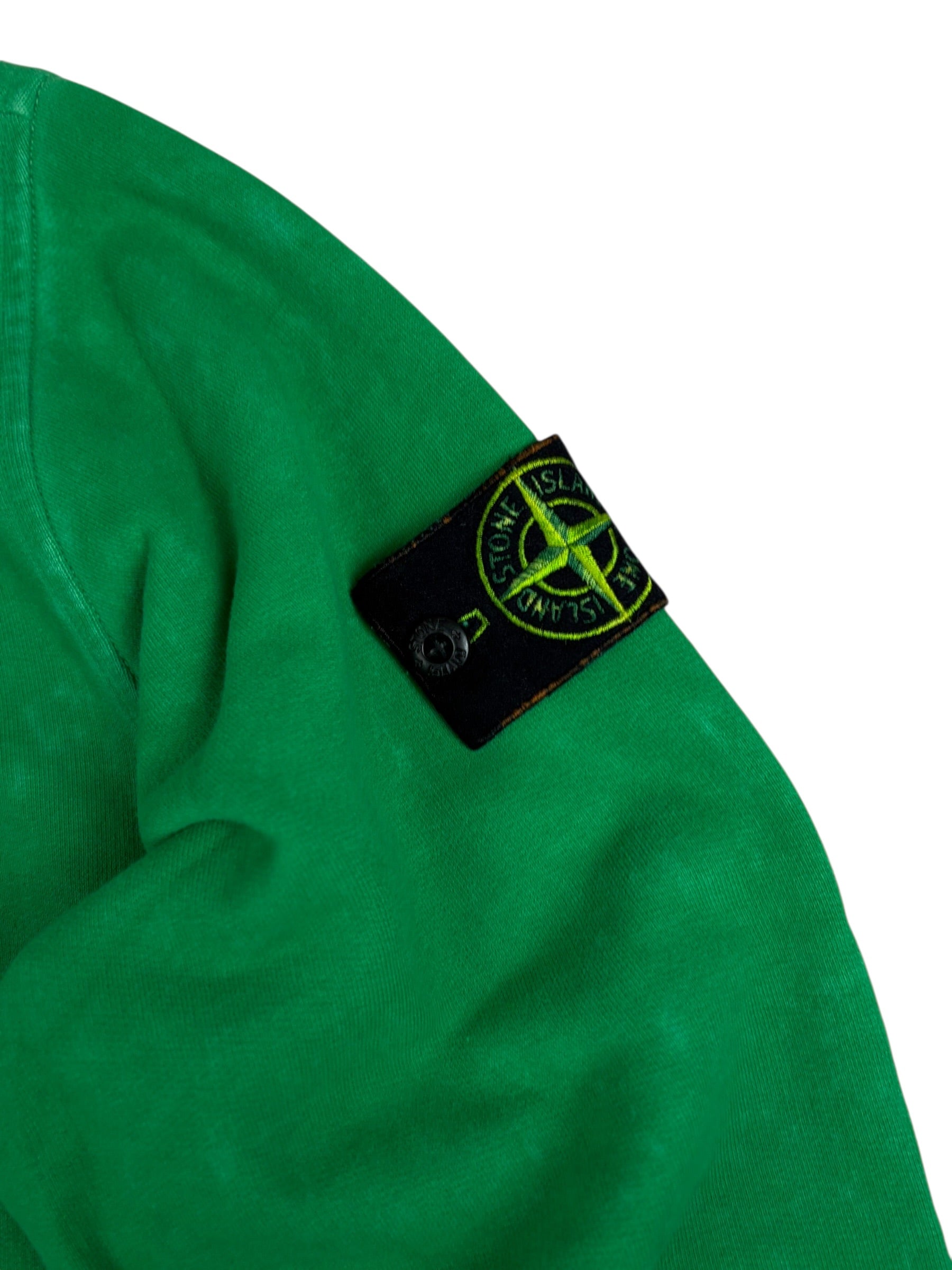 CREWNECK STONE ISLAND OFF-DYE OVD TREATMENT - VERT - TAILLE M
