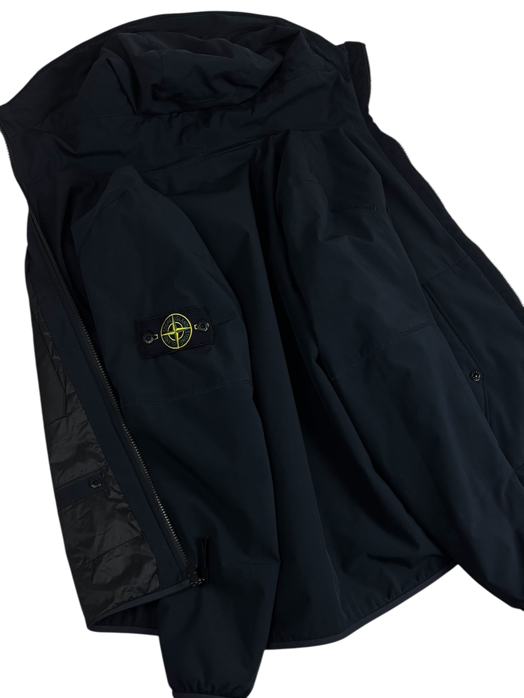 VESTE STONE ISLAND SOFT SHELL-R WITH PRIMALOFT INSULATION TECHNOLOGY - MARINE - TAILLE M