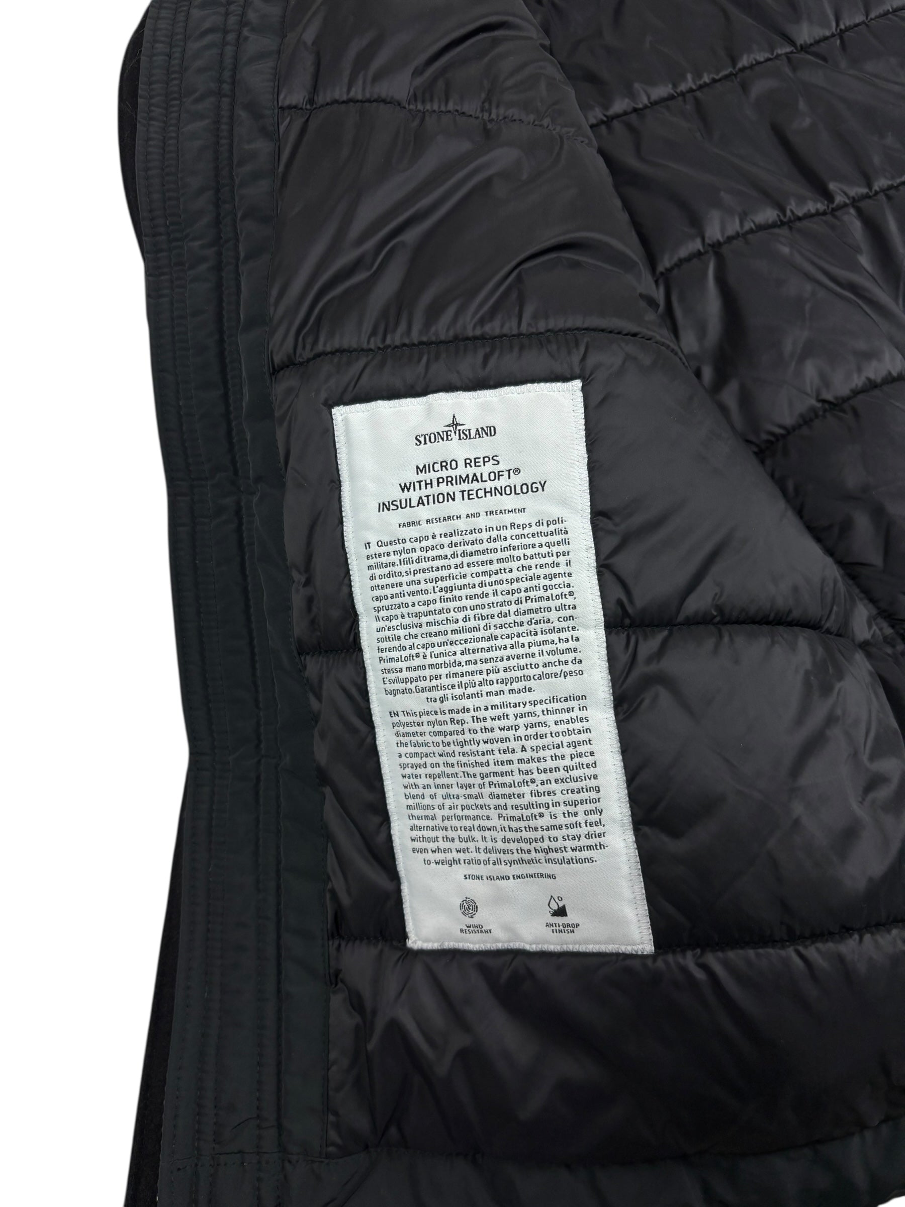 PARKA STONE ISLAND MICRO REPS WITH PRIMALOFT INSULATION TECHNOLOGY - NOIR - TAILLE M