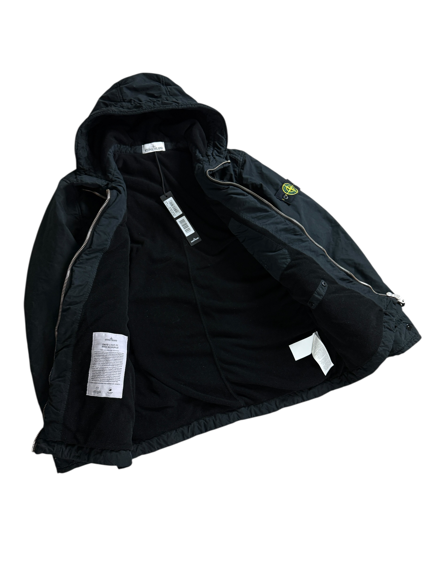 PARKA STONE ISLAND DAVID LIGHT-TC WITH MICROPILE - NOIR - TAILLE XL - NEUF