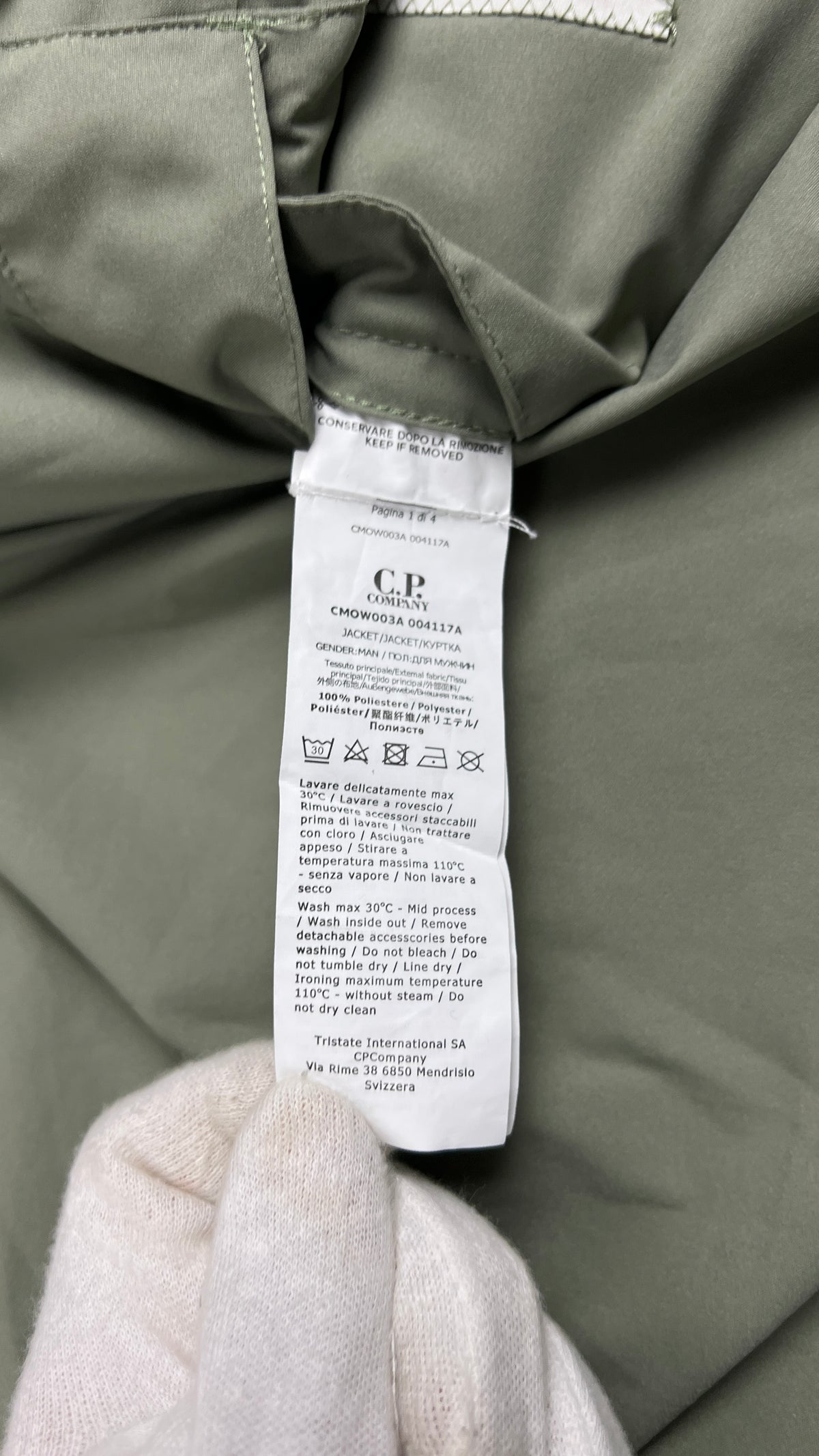 Veste à Capuche C.P Company Pro-Tek Kaki Taille 48 – photo complémentaire 6 – NB08 Shop