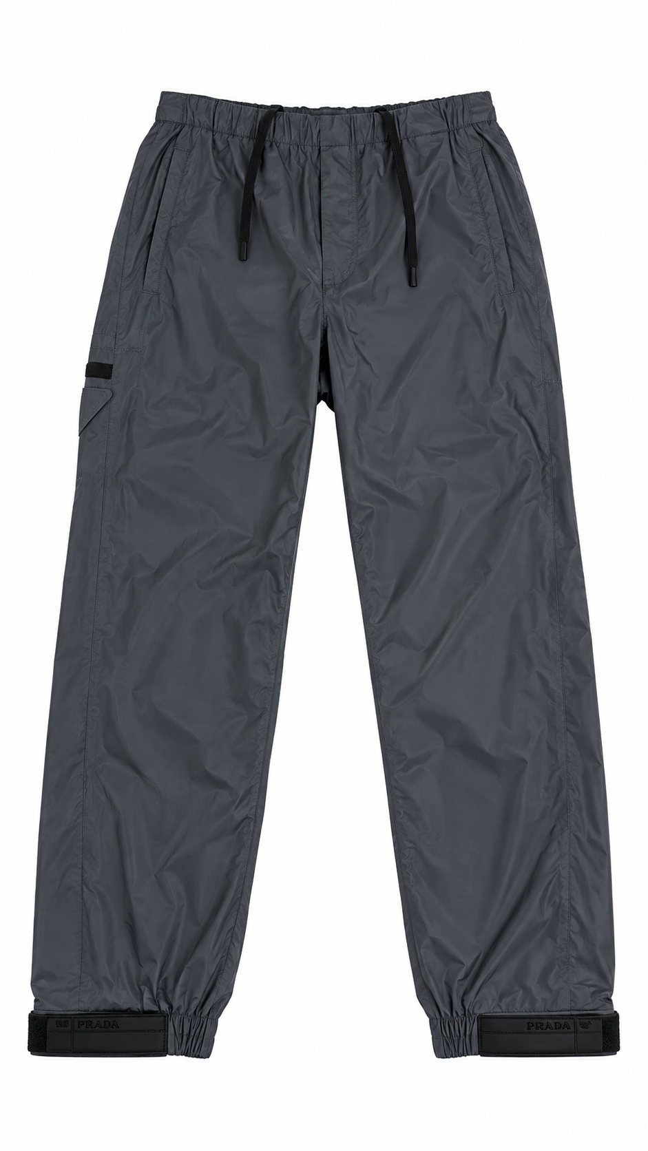 Pantalon Jogging Prada en Nylon, Gris, Taille 48 — photographie principale