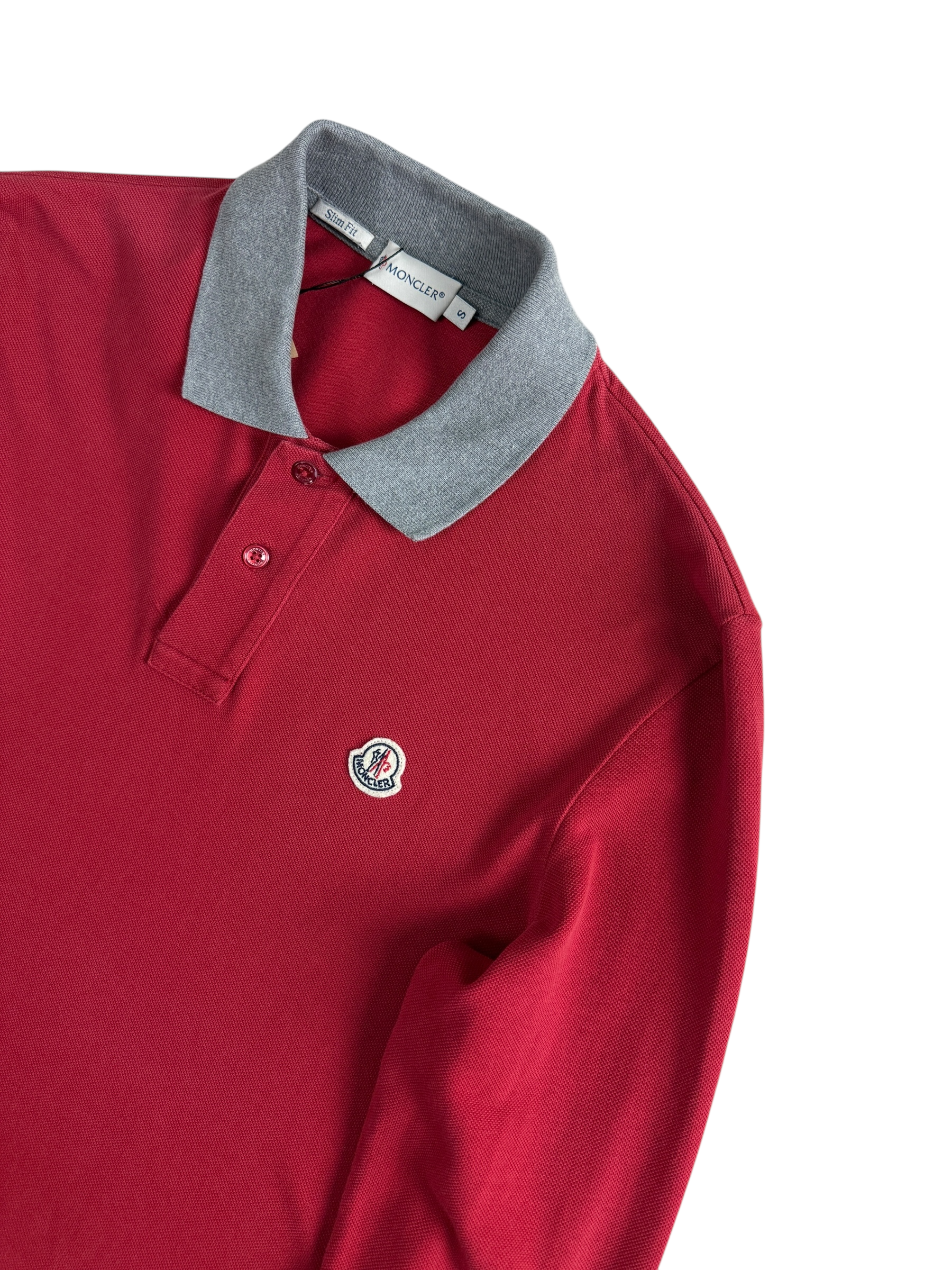 POLO MONCLER - ROUGE - TAILLE S
