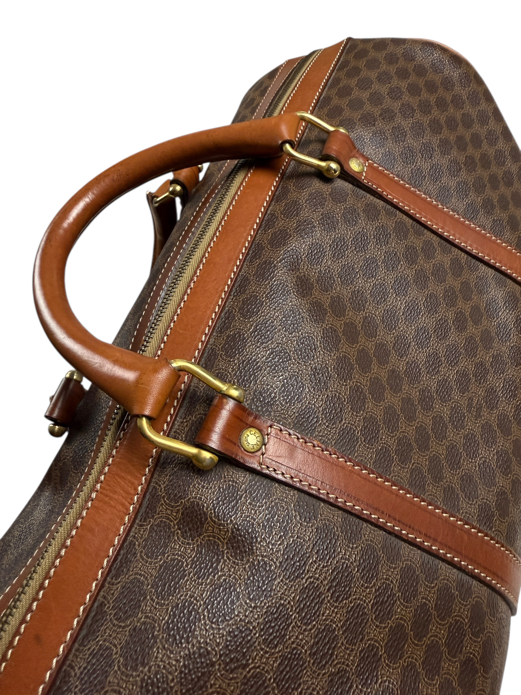 SAC À MAIN CELINE MACADAM CANVAS - MARRON