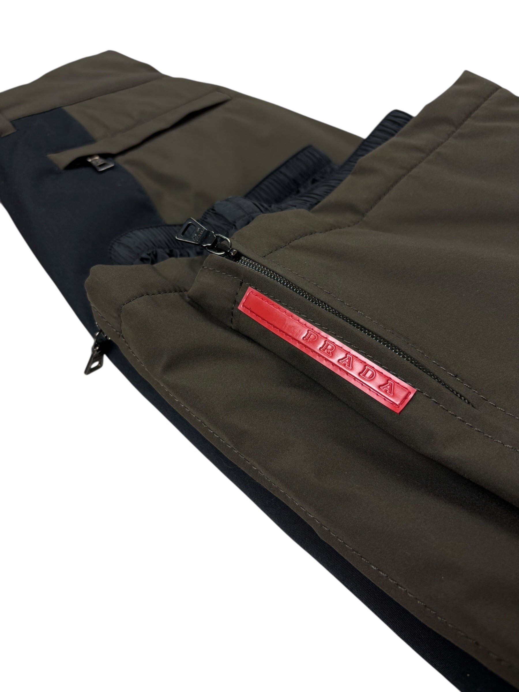 PANTALON PRADA GORE-TEX - MARRON / NOIR - TAILLE 48