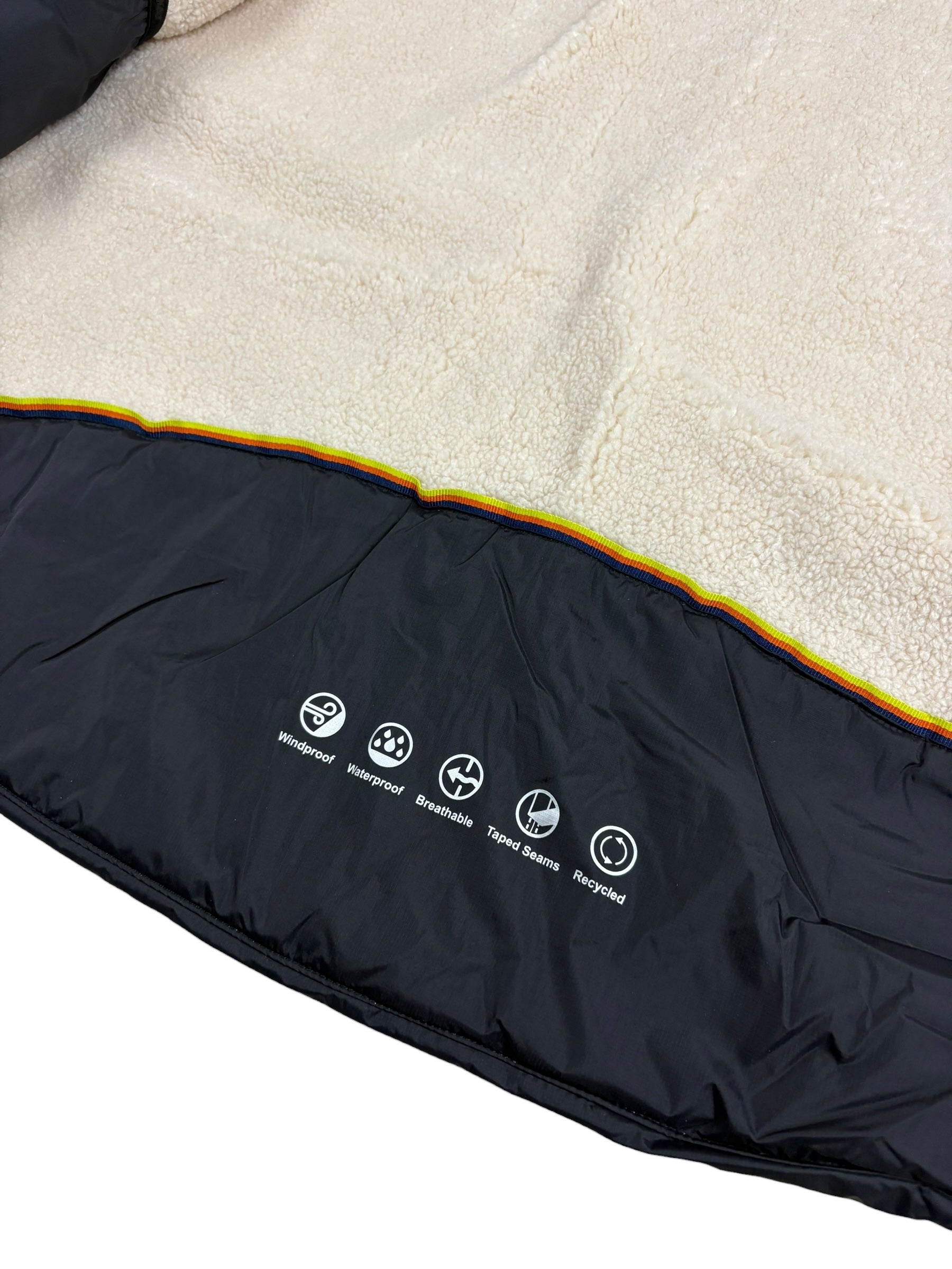 PARKA K-WAY LE VRAI 4.0 EIFFEL EAST ORSETTO - BLACK PURE - NEUF