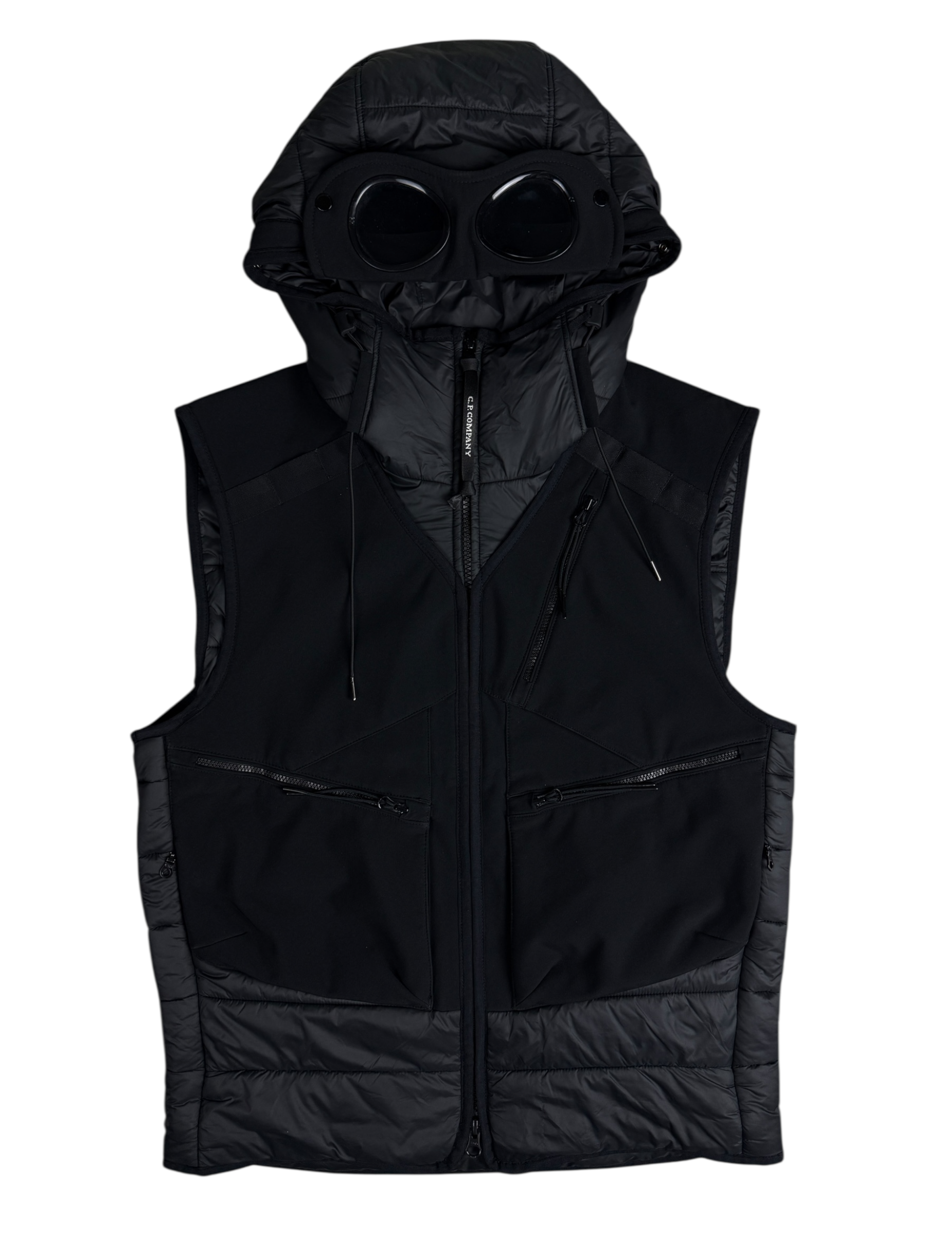 GILET C.P COMPANY SHELL-R GOGGLE JACKET - NOIR - TAILLE 44