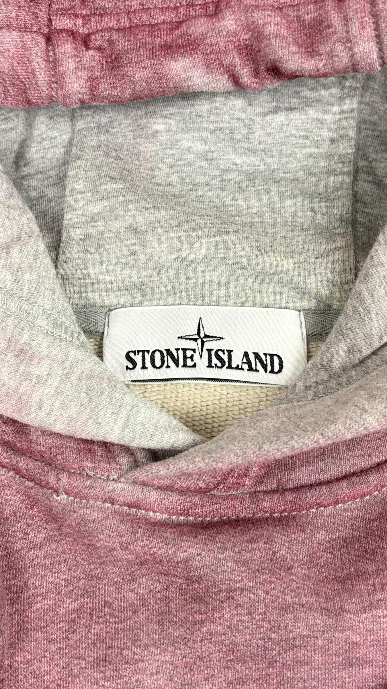 HOODIE STONE ISLAND DUST COLOUR TREATMENT - ROSE - TAILLE L