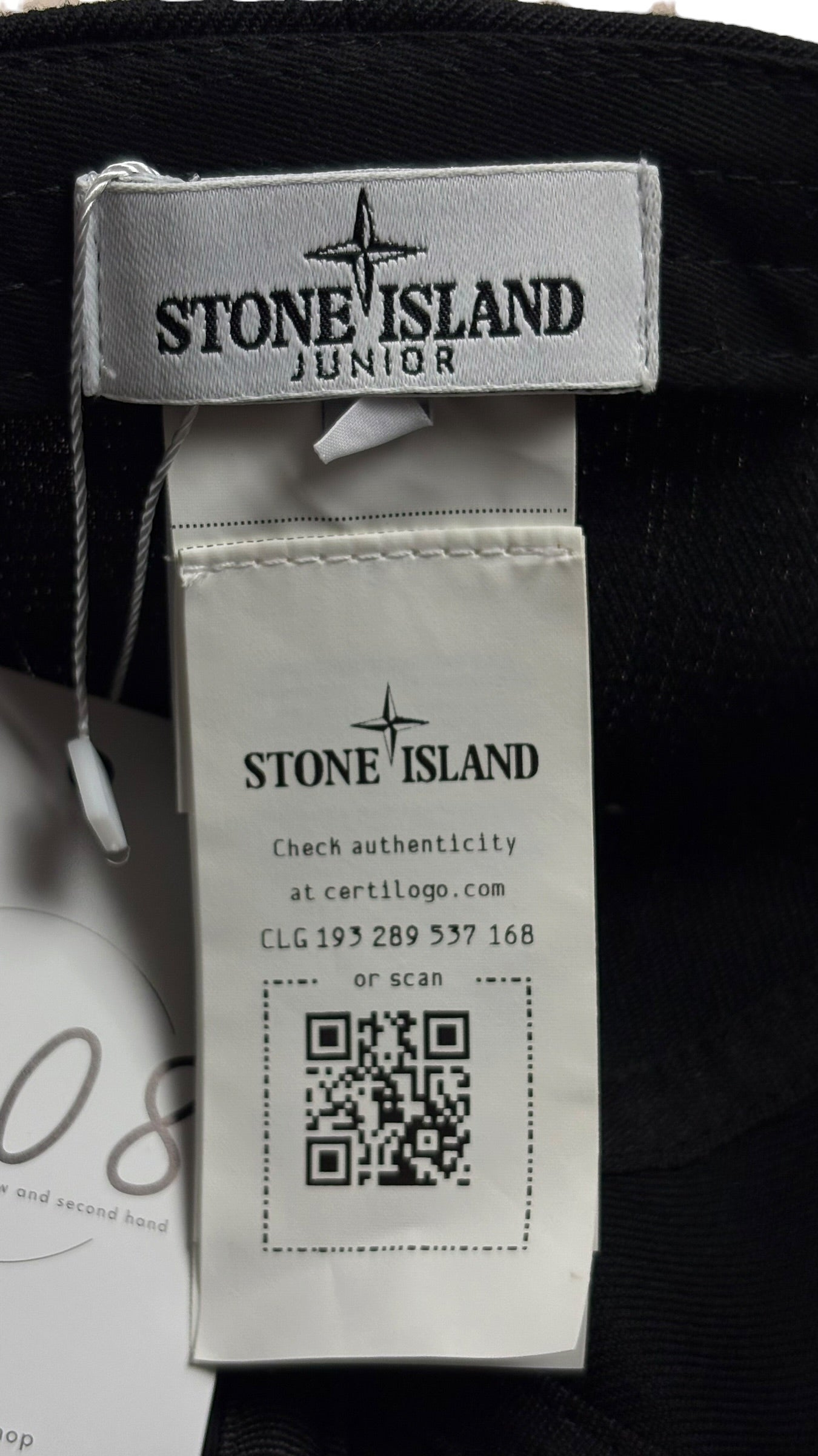Casquette Stone Island Junior - Noir - Taille 3