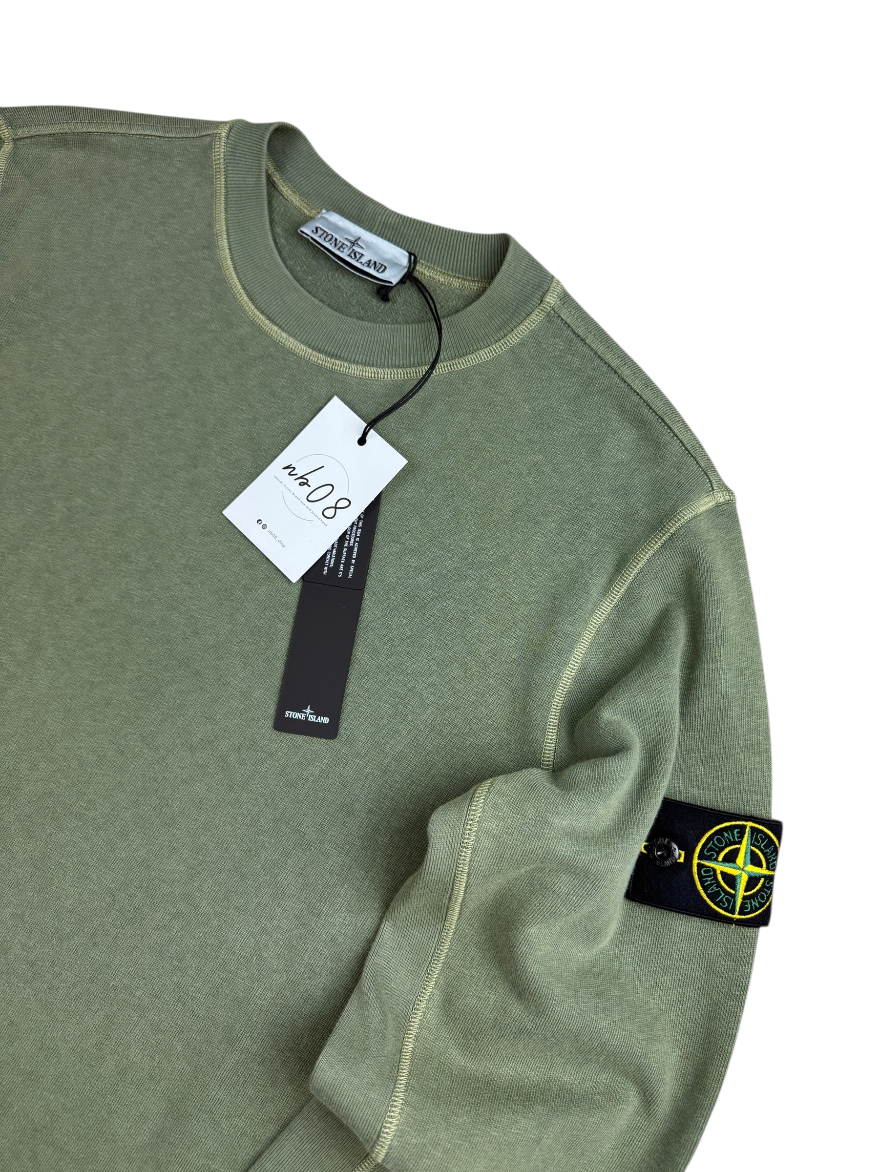 CREWNECK STONE ISLAND - KAKI - TAILLE S - NEUF