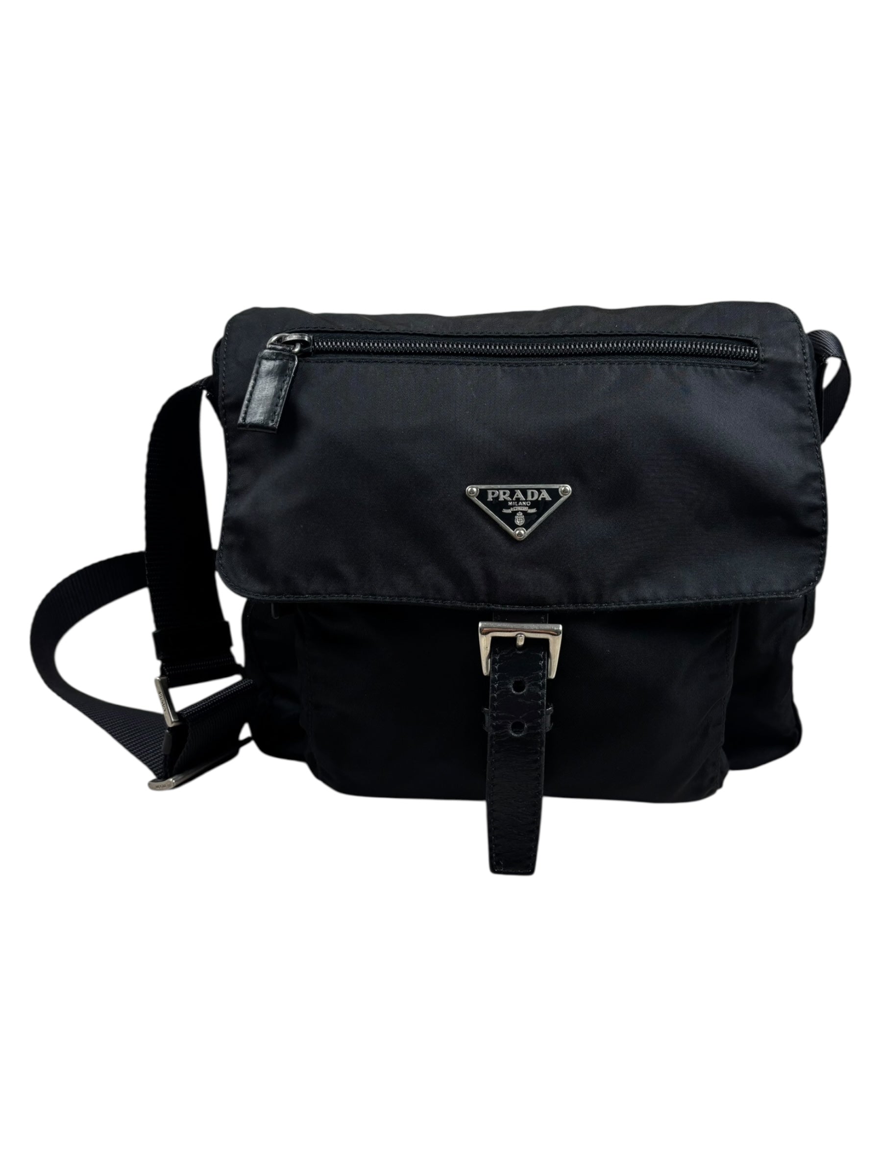 SACOCHE PRADA MESSENGER NYLON - NOIR - TAILLE UNI