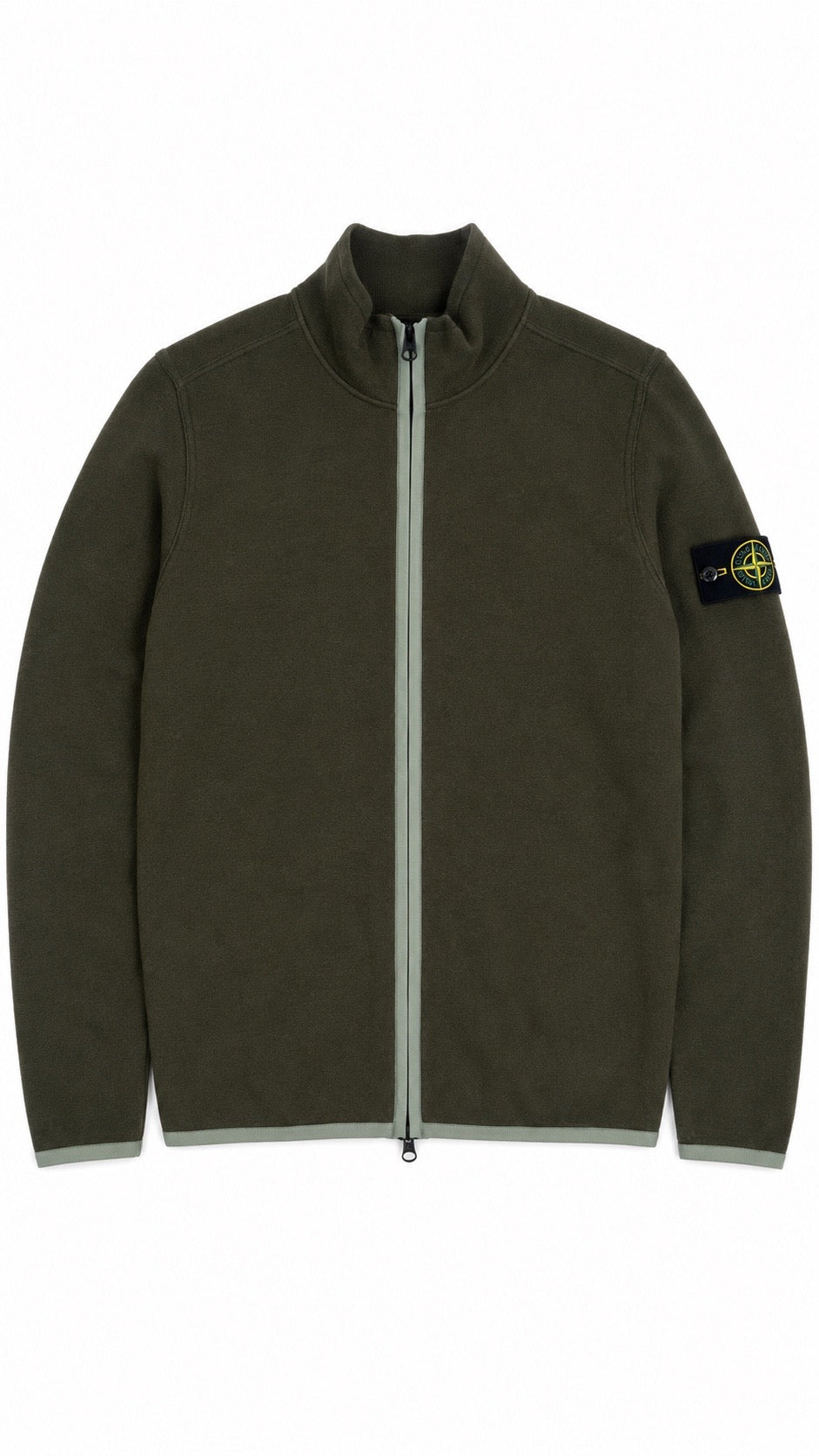Gilet zippé Stone Island kaki taille M - vue de face