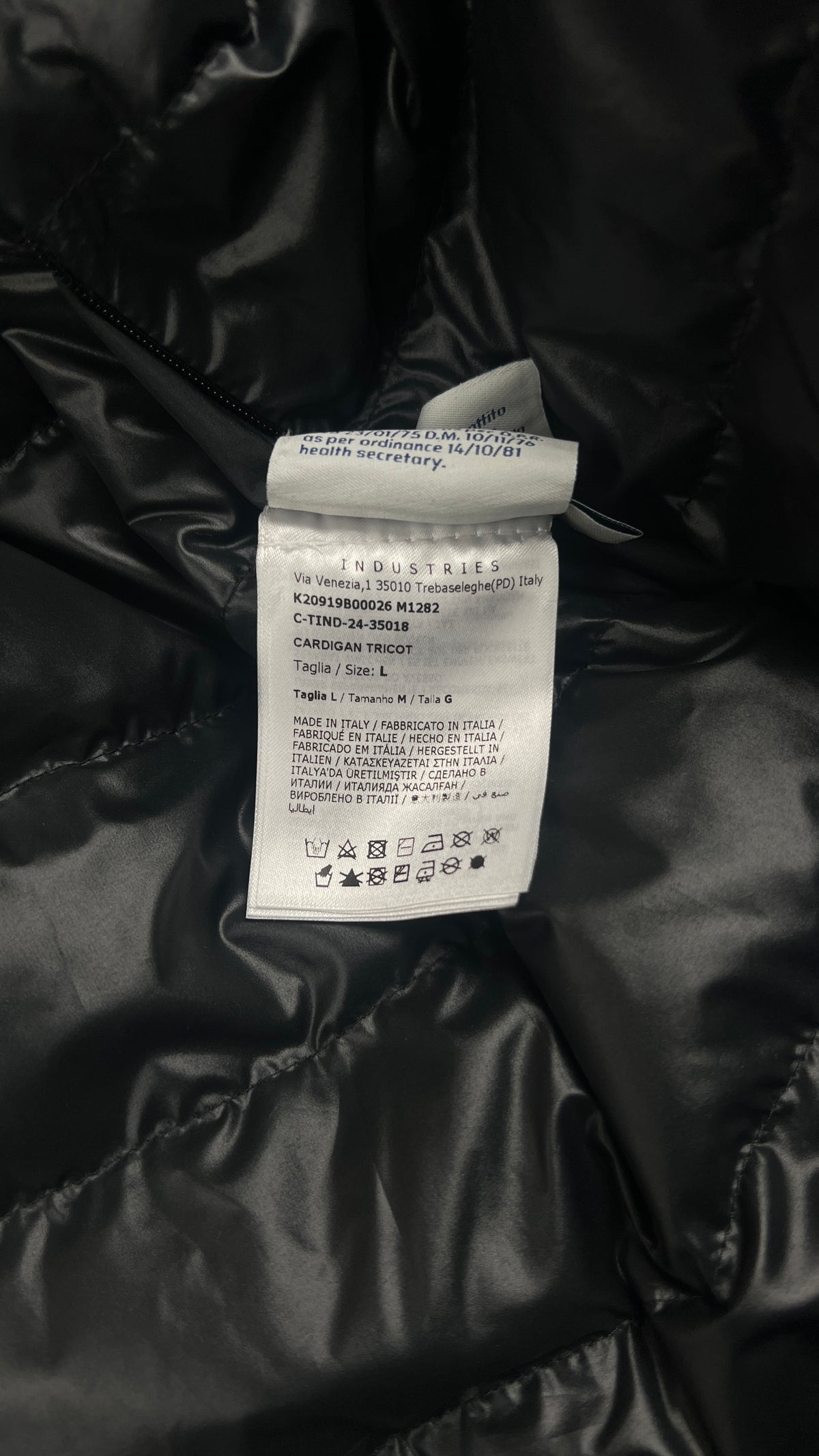 Cardigan Doudoune Moncler Réversible, Noir, Taille L, Neuf — photographie complémentaire 8