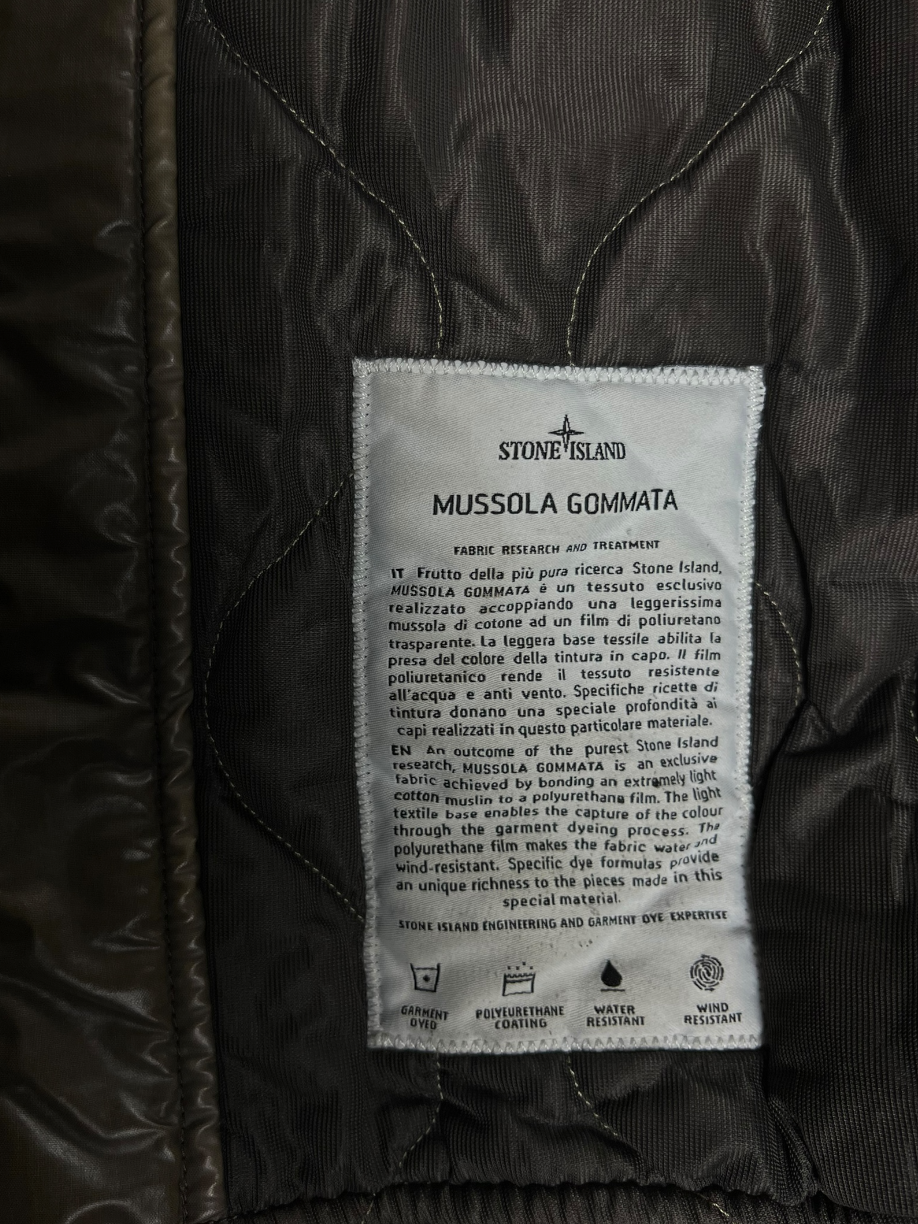 VESTE STONE ISLAND MUSSOLA GOMMATA