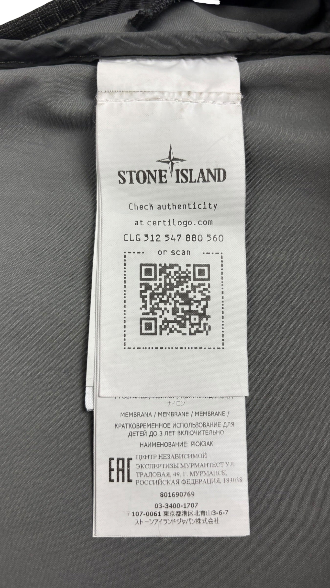 Sac à Dos Stone Island - Gris - Taille Unique