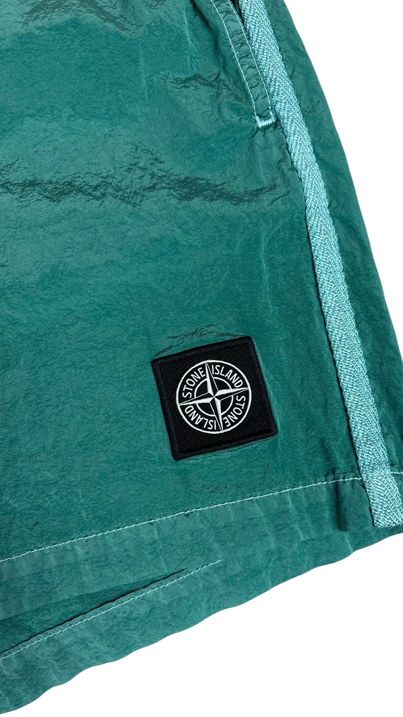 Short De Bain Stone Island Nylon Métal - Turquoise - Taille 14 Ans - Neuf - Collection 2026
