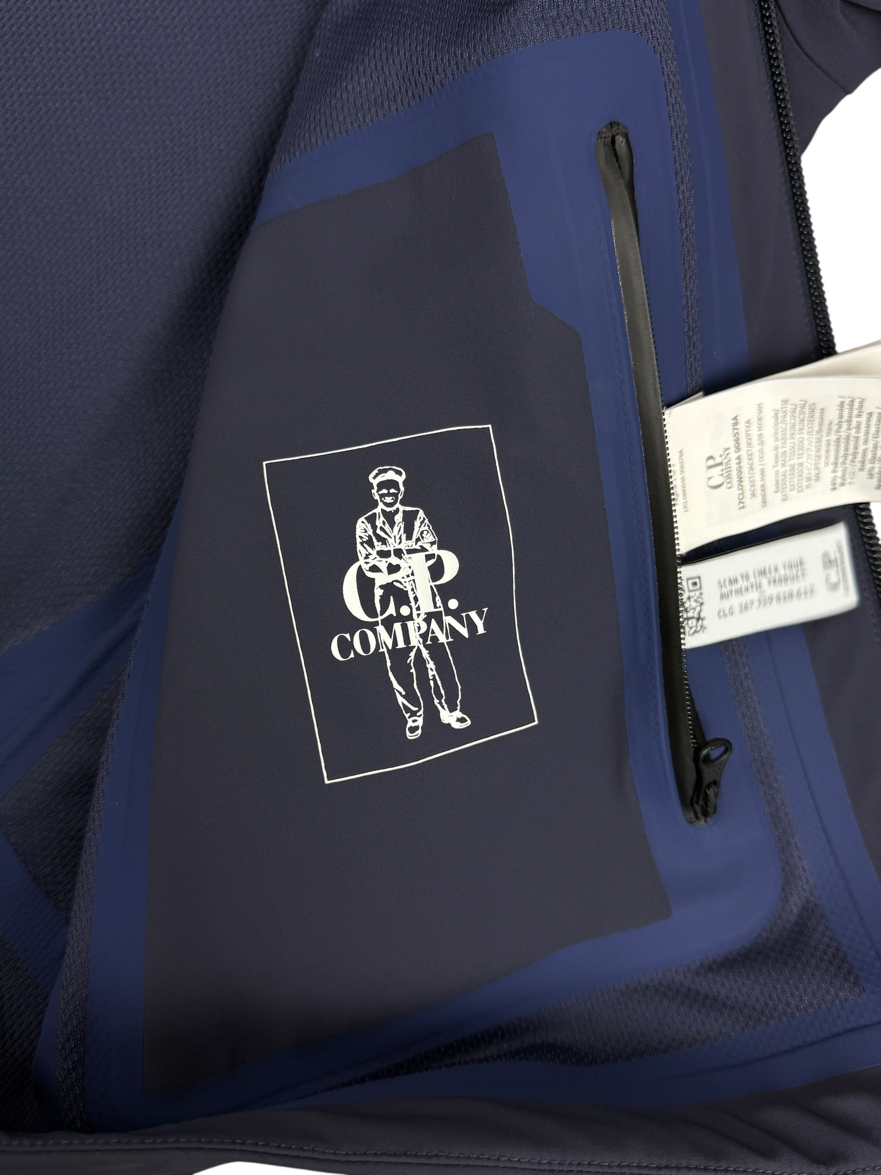 VESTE C.P COMPANY METROSHELL THE METROPOLIS SERIES IMPERMÉABLE - MARINE - TAILLE XS - NEUF