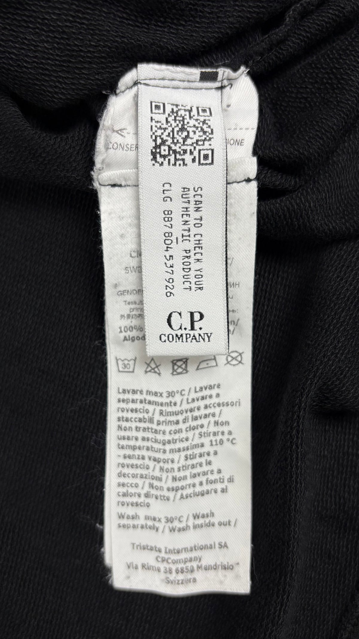 Sweat-shirt Hoodie C.P Company Lens Noir Taille S – photo complémentaire 3 – NB08 Shop