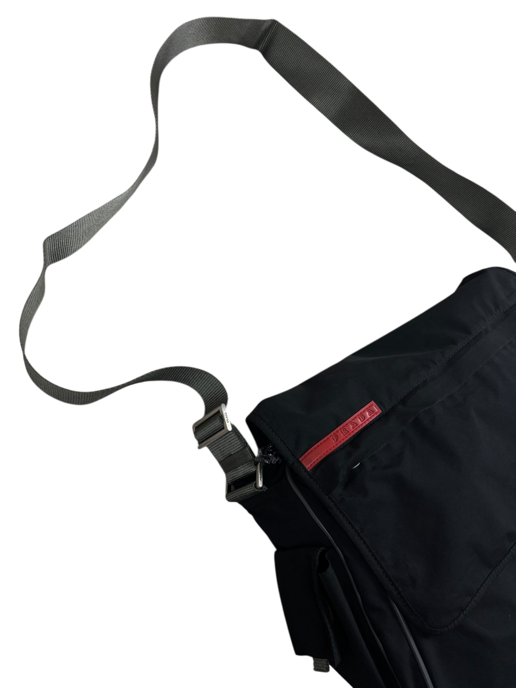 SACOCHE PRADA MESSENGER NYLON  - NOIR - TAILLE UNI